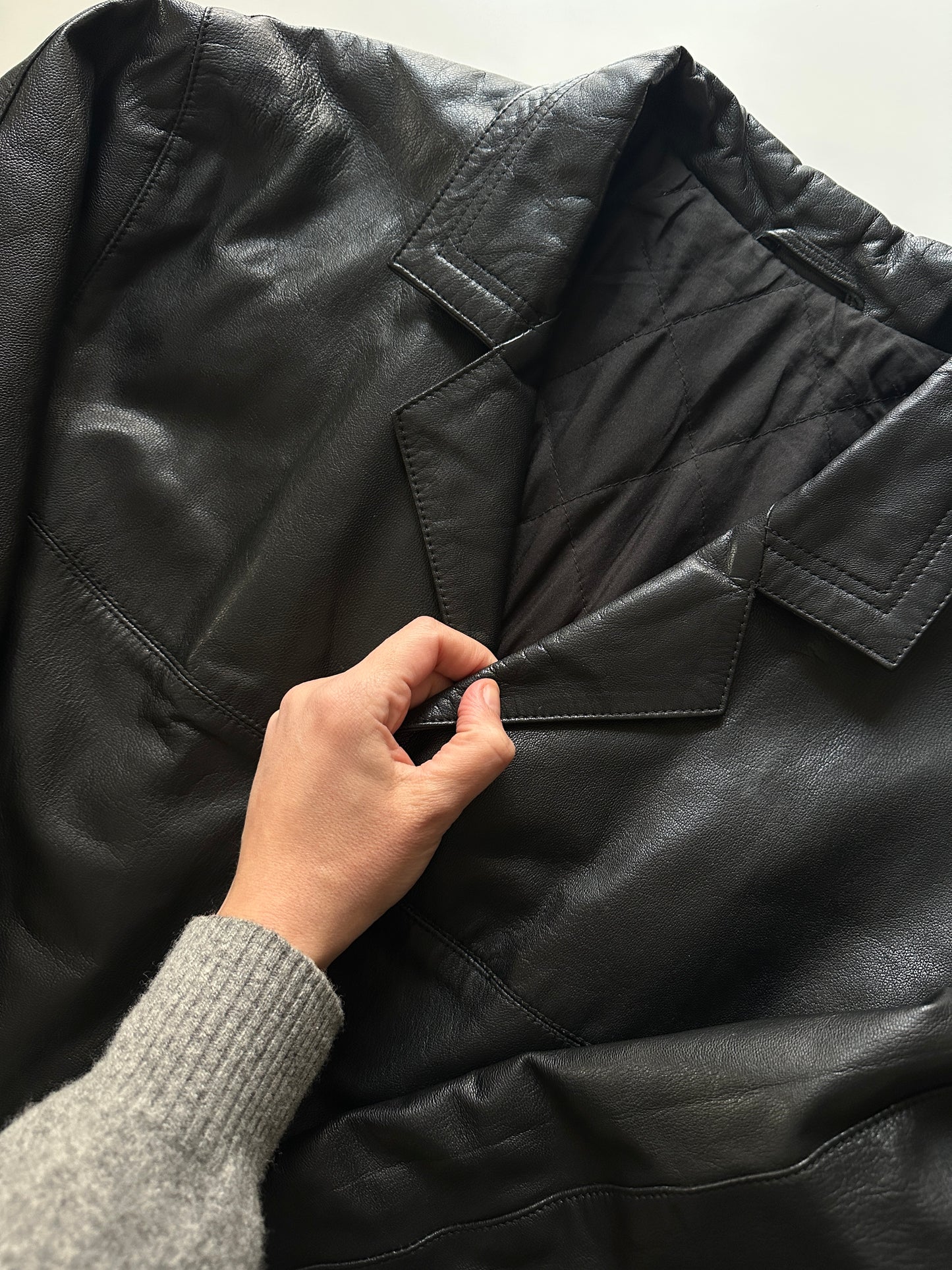 Classic Vintage Black Leather Jacket