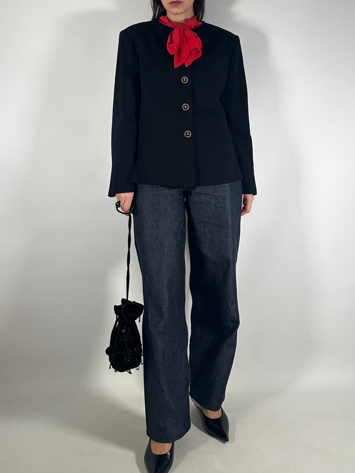 Marella Vintage Wool Jacket with Button Detail