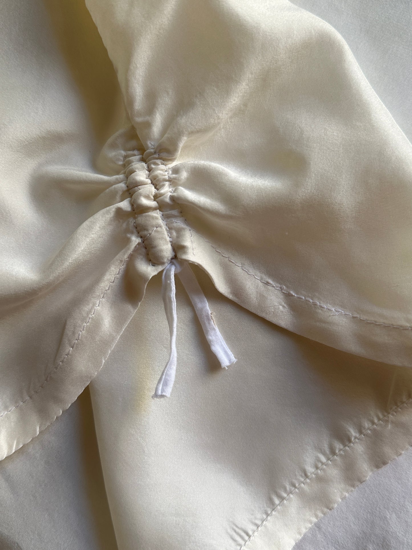Side Drawstring Silk Top