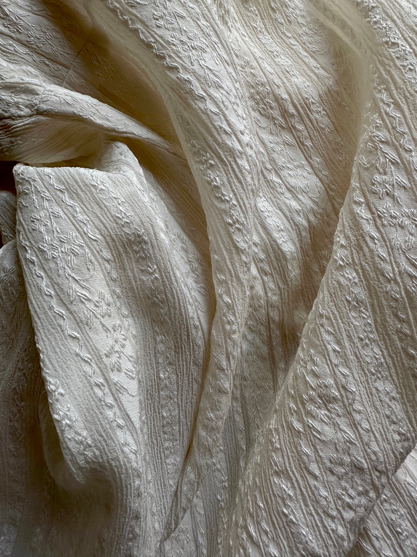 Embroidered vintage ivory shirt