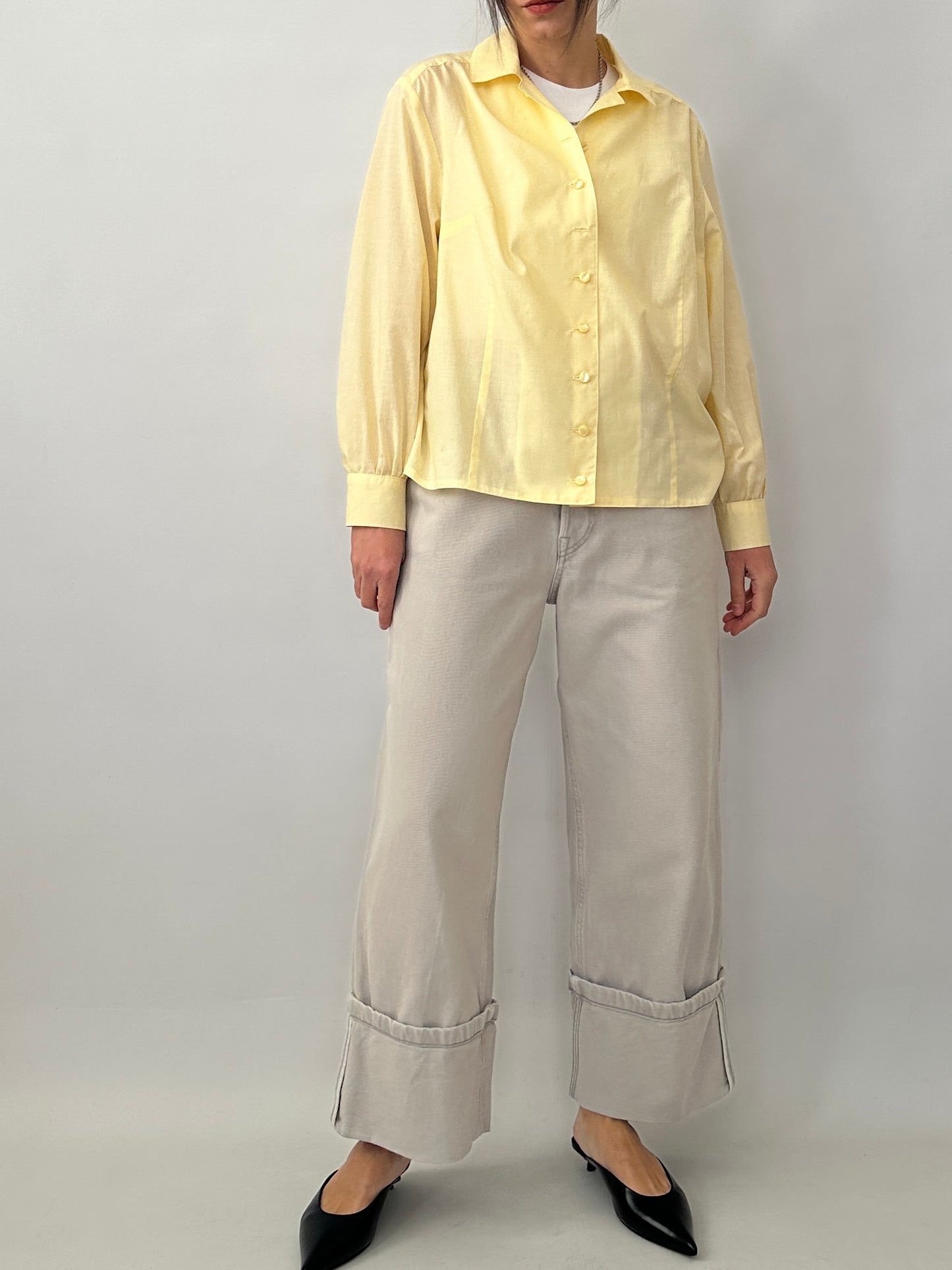 Butter yellow vintage shirt