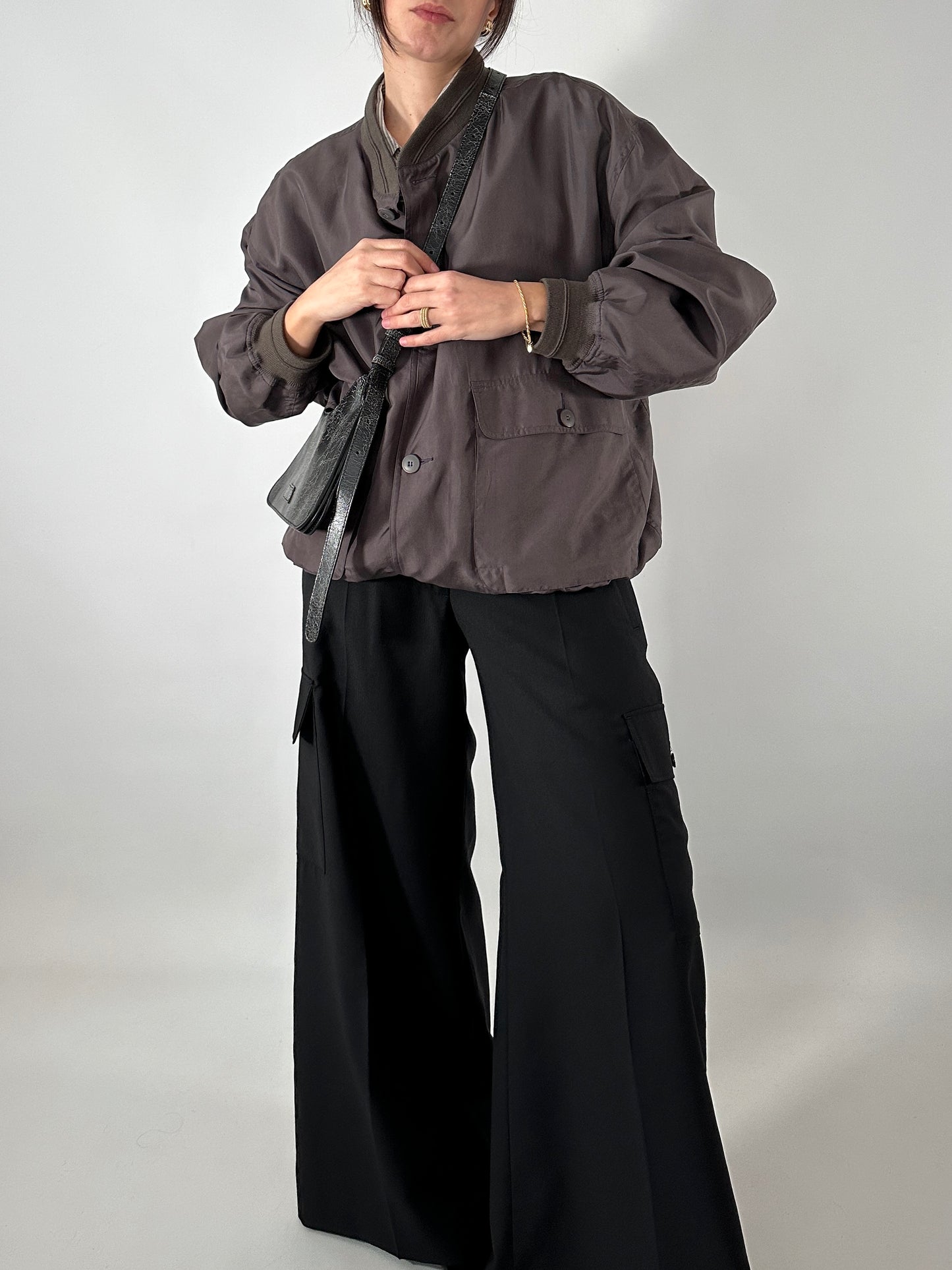 Vintage bomber jacket in silk