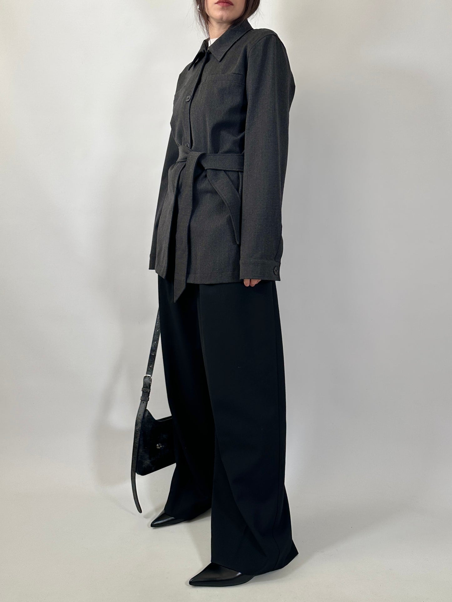 Vintage Marella Belted Shirt Jacket