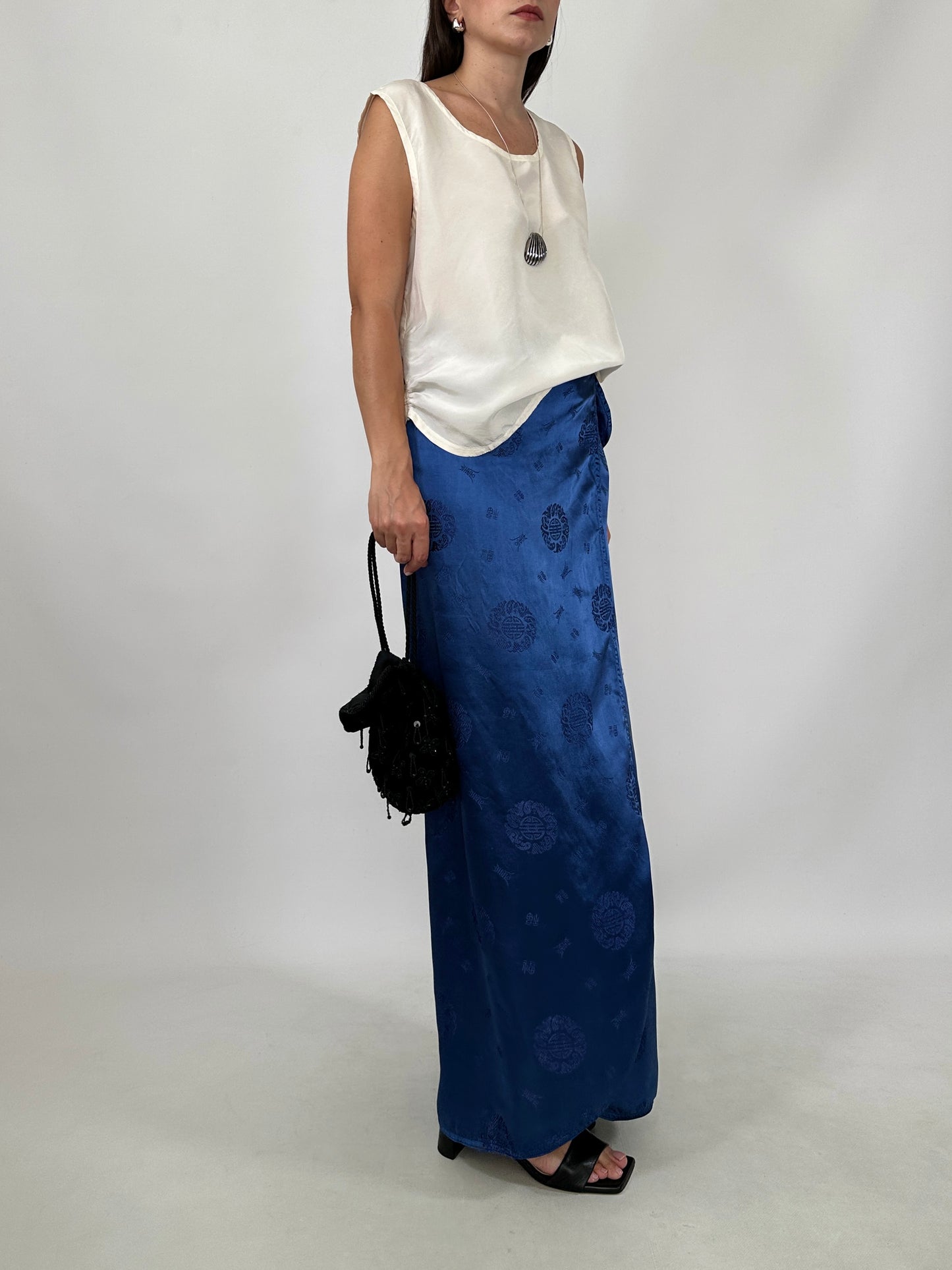 Side Drawstring Silk Top
