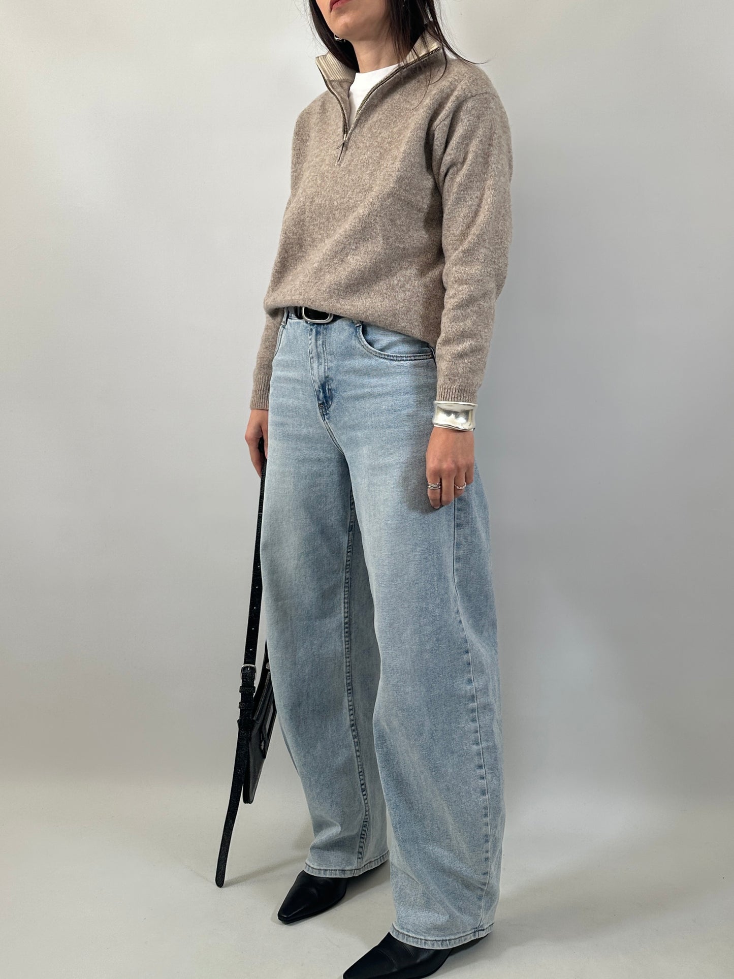 Pure Lambswool Half-Zip Sweater