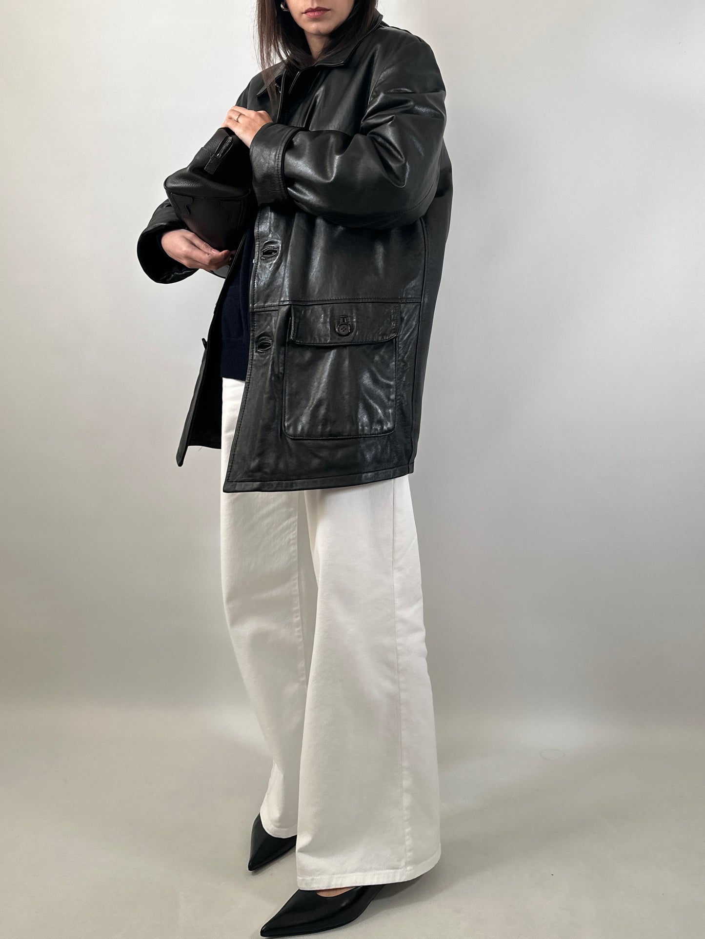 Soft Leather Utility Jacket