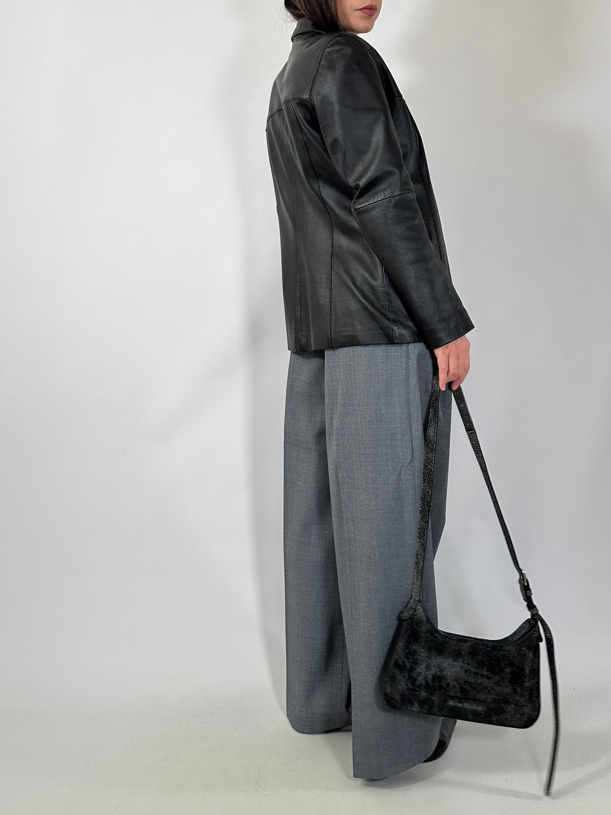 Black Lambskin Fitted Jacket