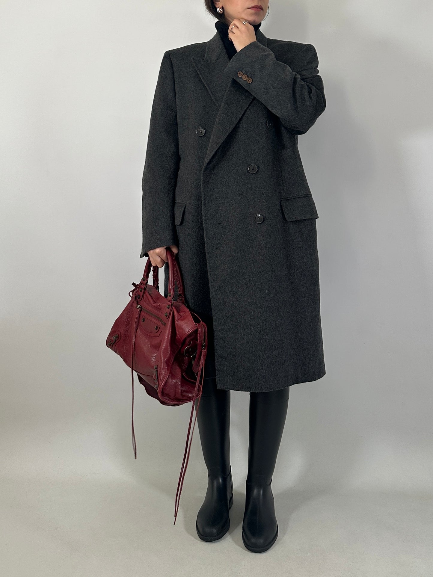 Vintage tailored double-breasted coat