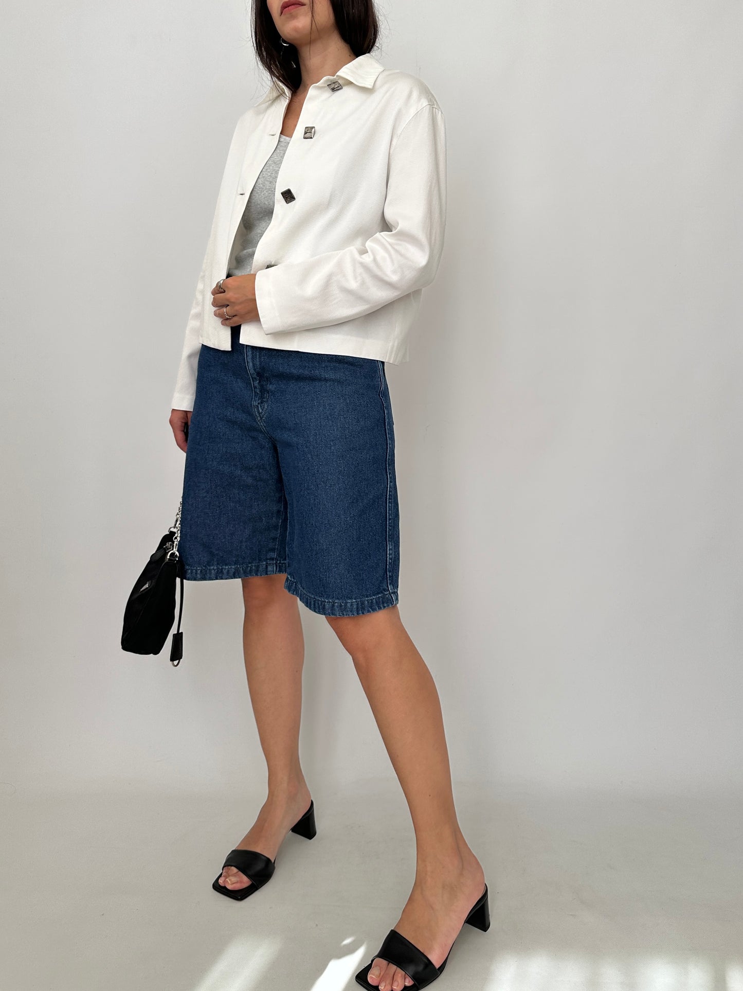 Genny Structured Cotton Boxy Fit Jacket
