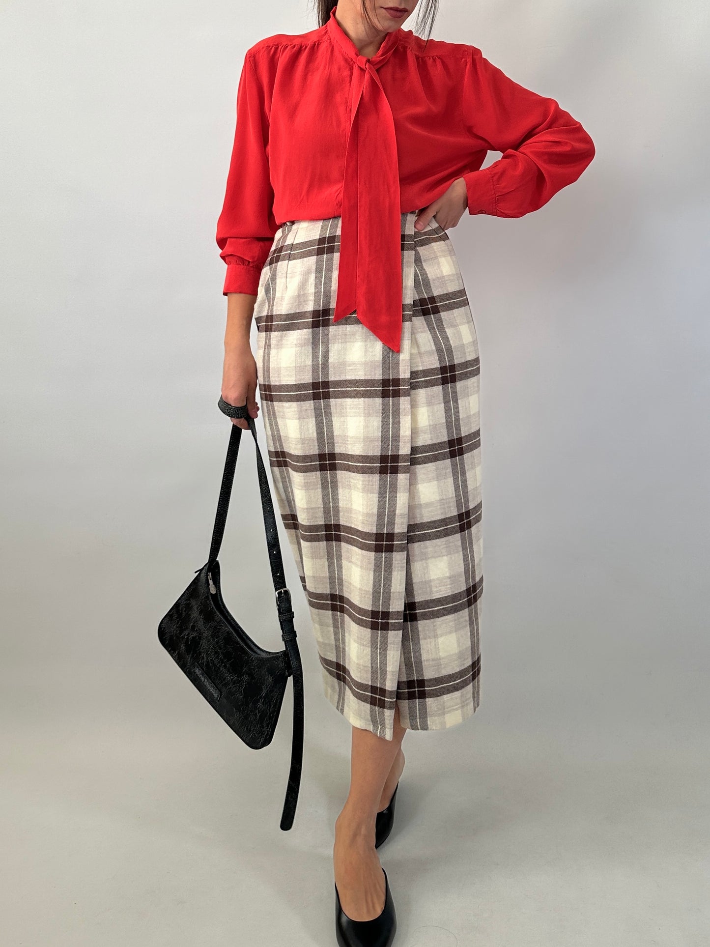 Handmade tartan wrap skirt