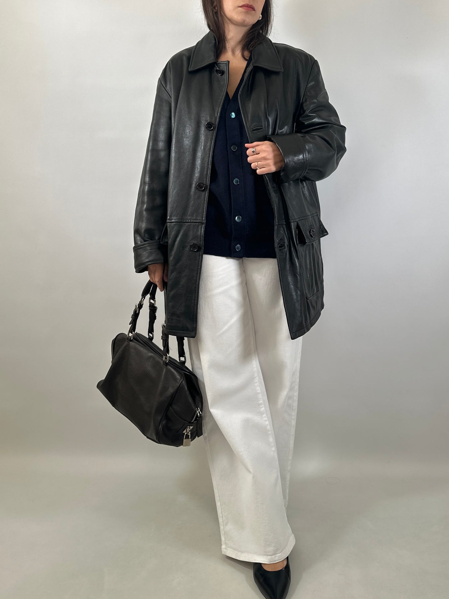 Soft Leather Utility Jacket