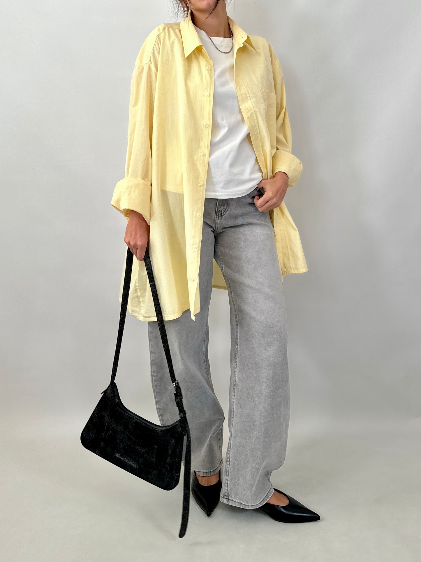 Men yellow classic shirt