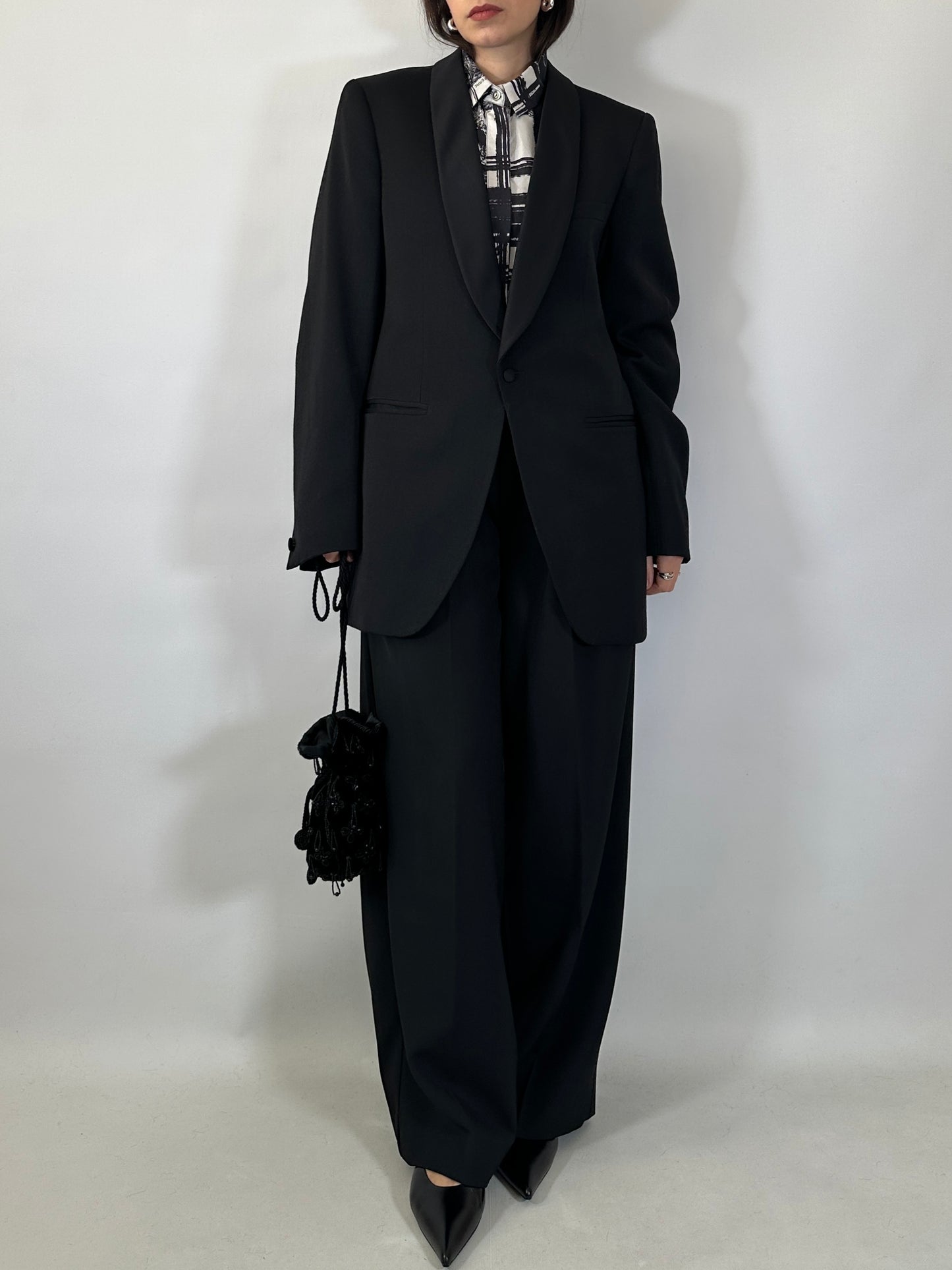 Vintage Black Tuxedo Blazer