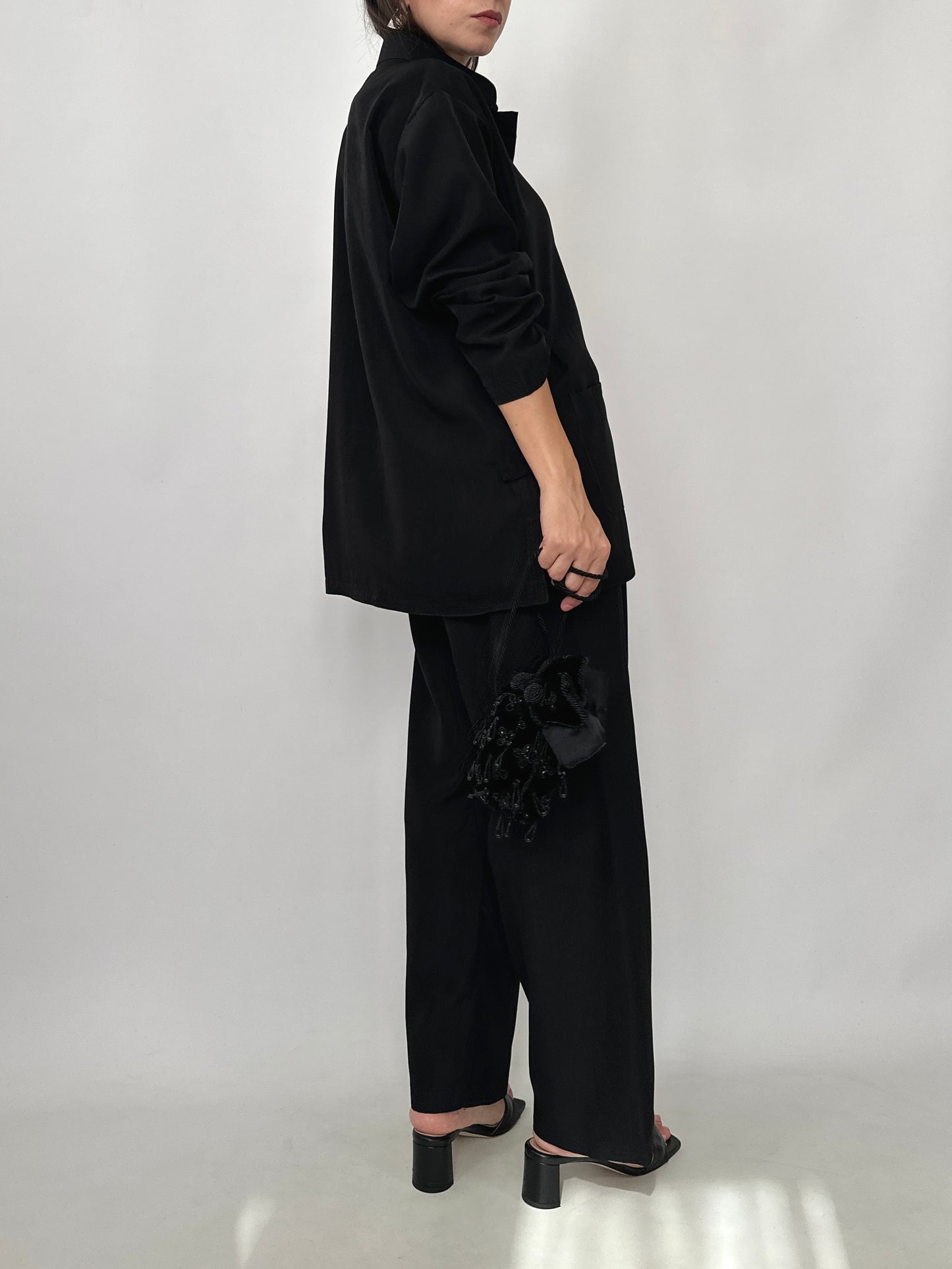 Black Silk Tang Set