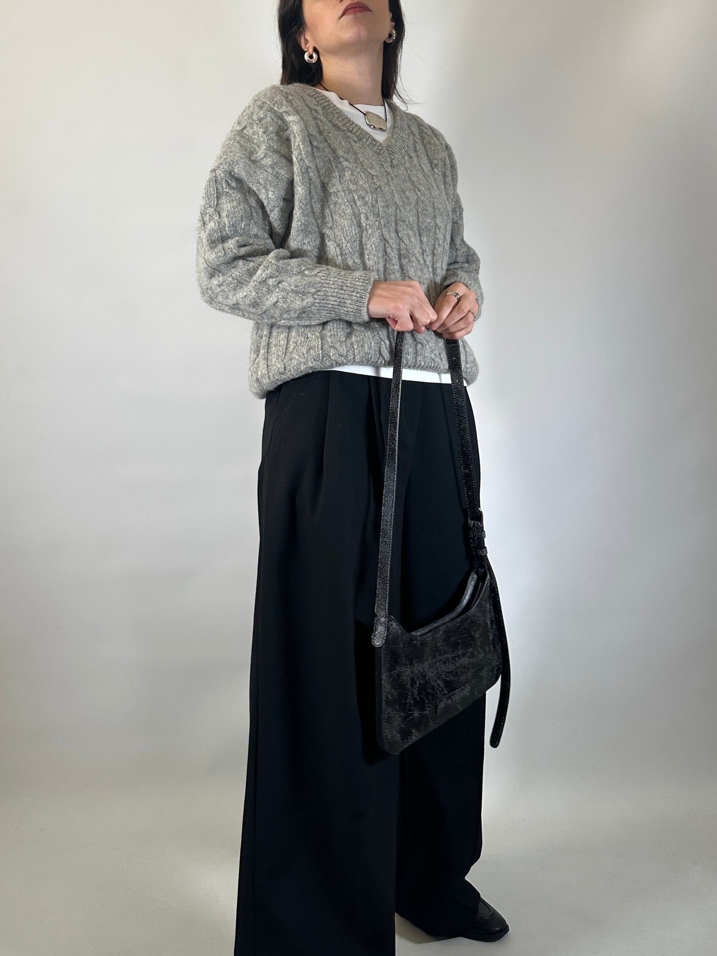 Essential Cable-Knit Shetland Wool Sweater