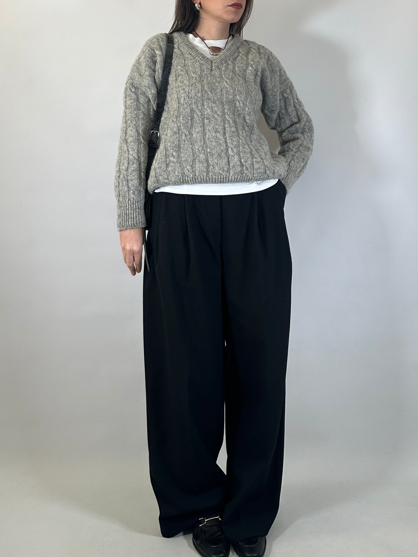 Essential Cable-Knit Shetland Wool Sweater