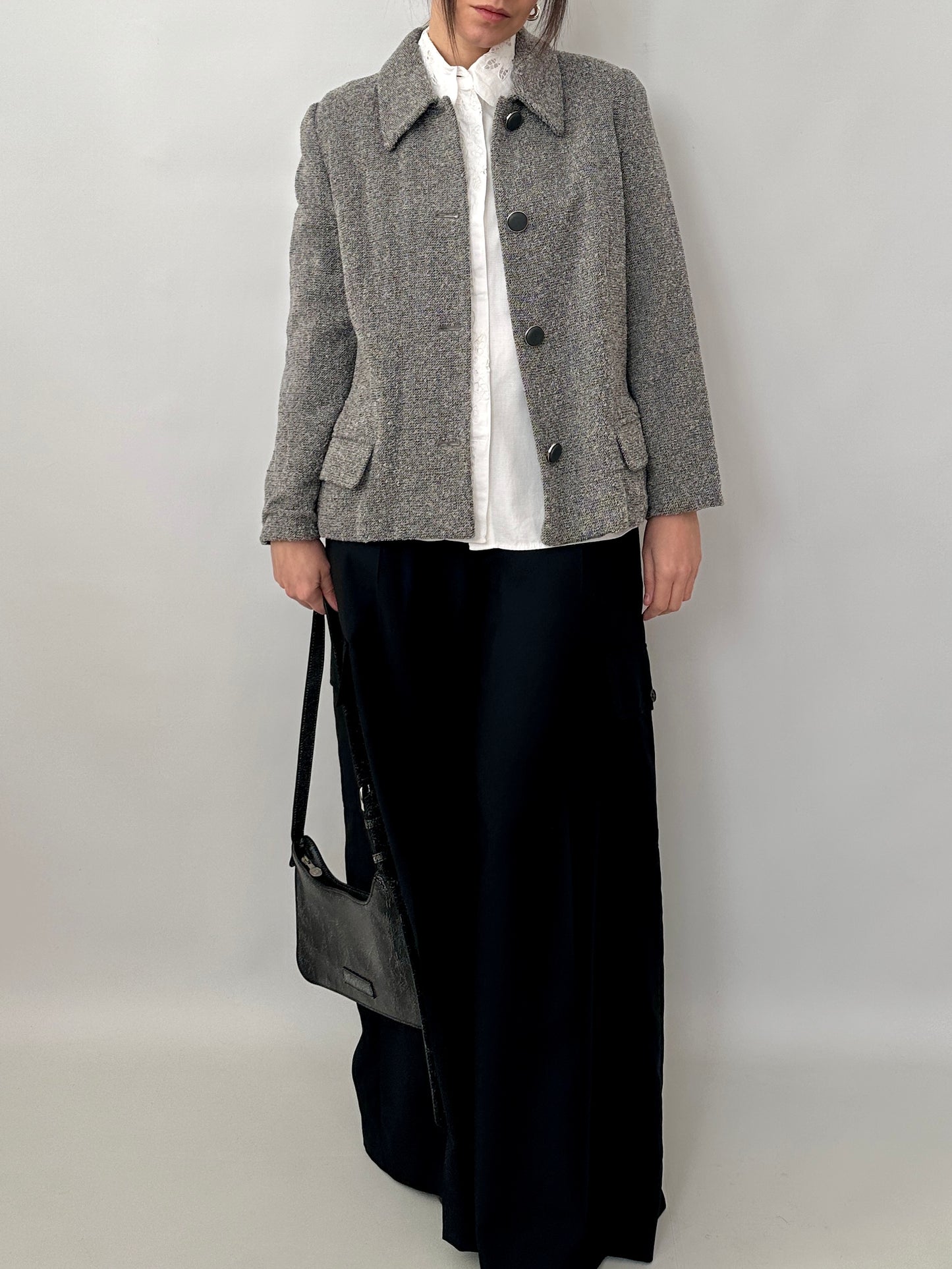 Salt and pepper wool jacket