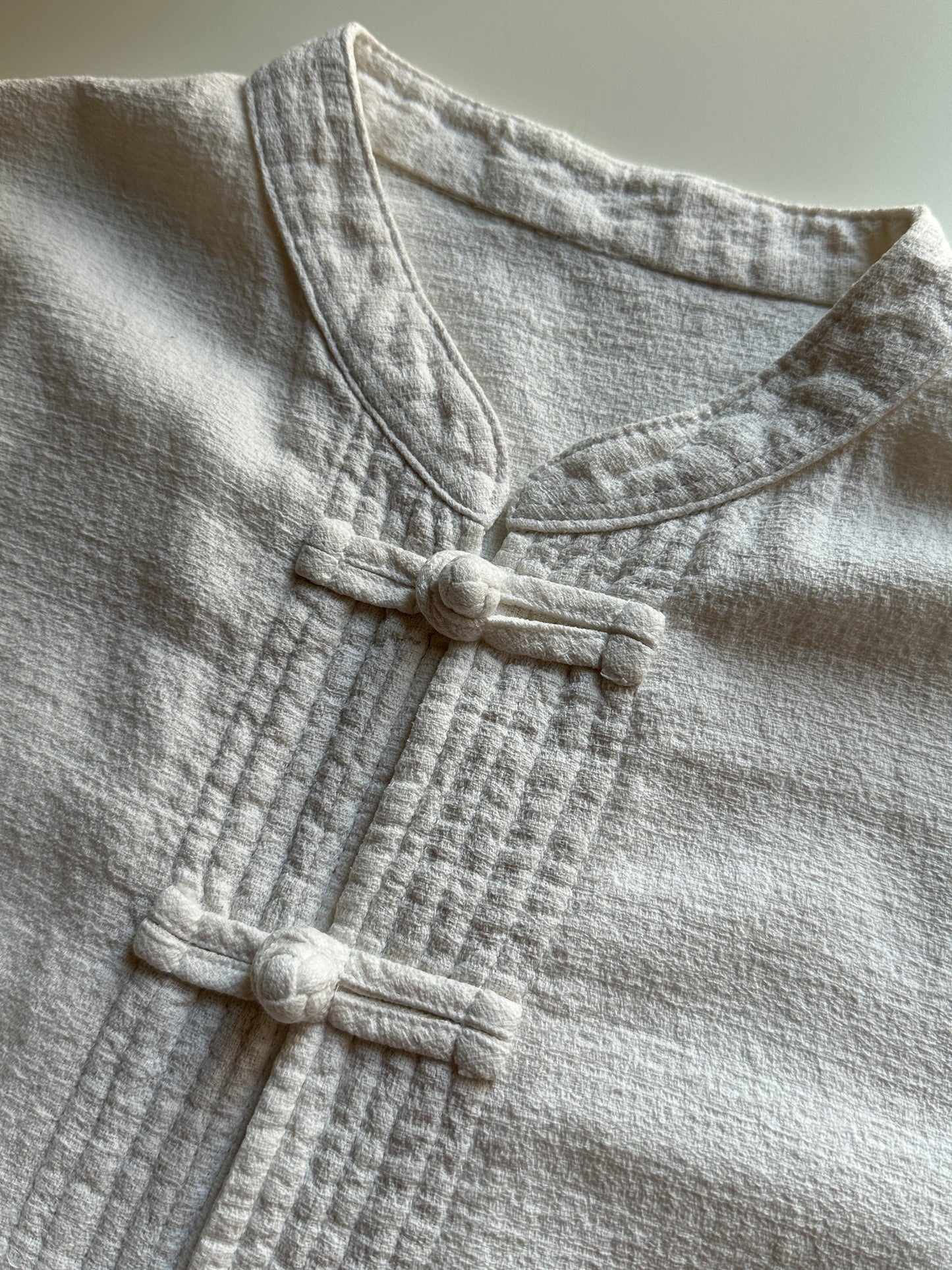 Boxy Textured Frog Closure Jacket