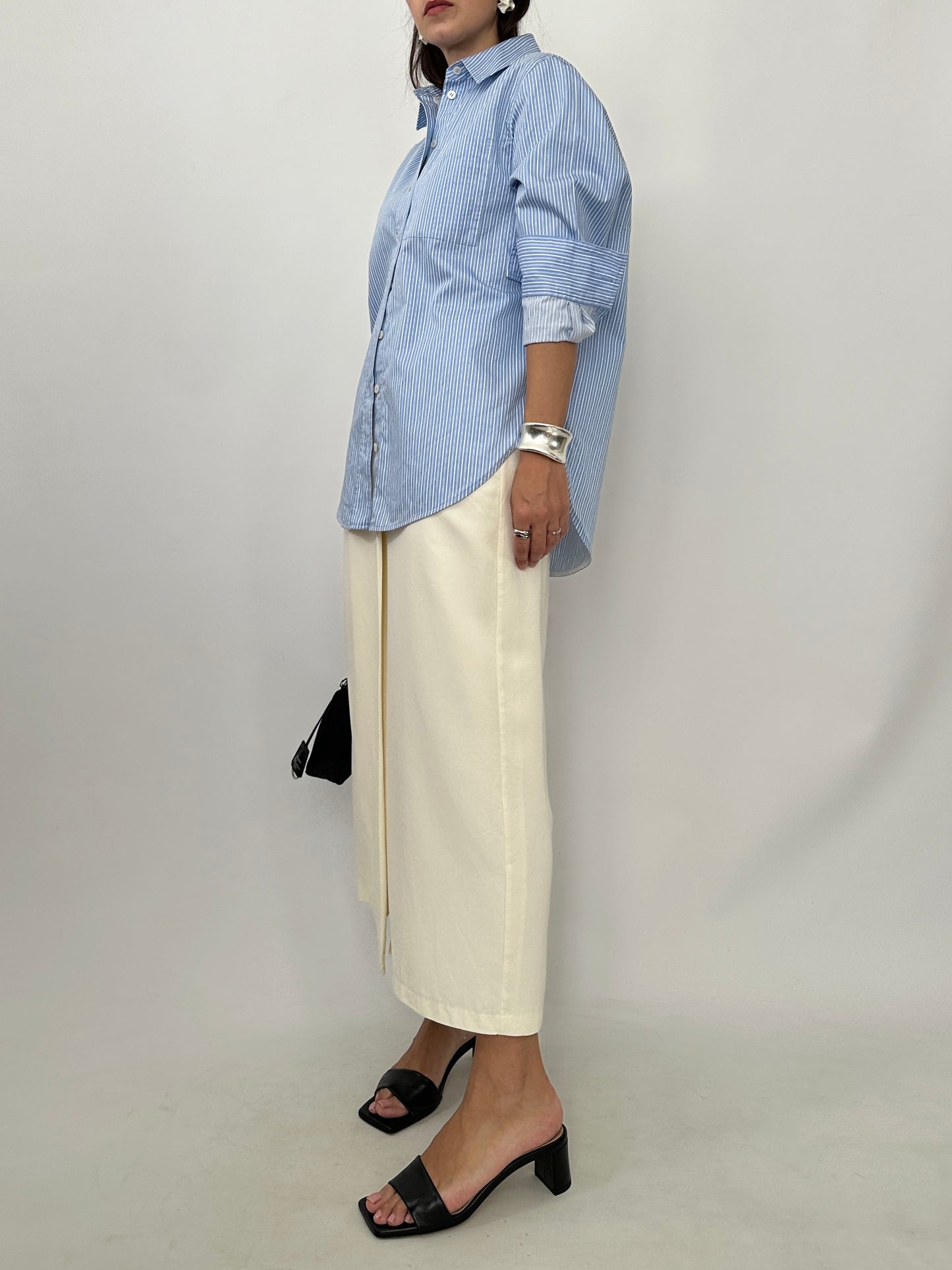 Vintage Wrap Midi Skirt