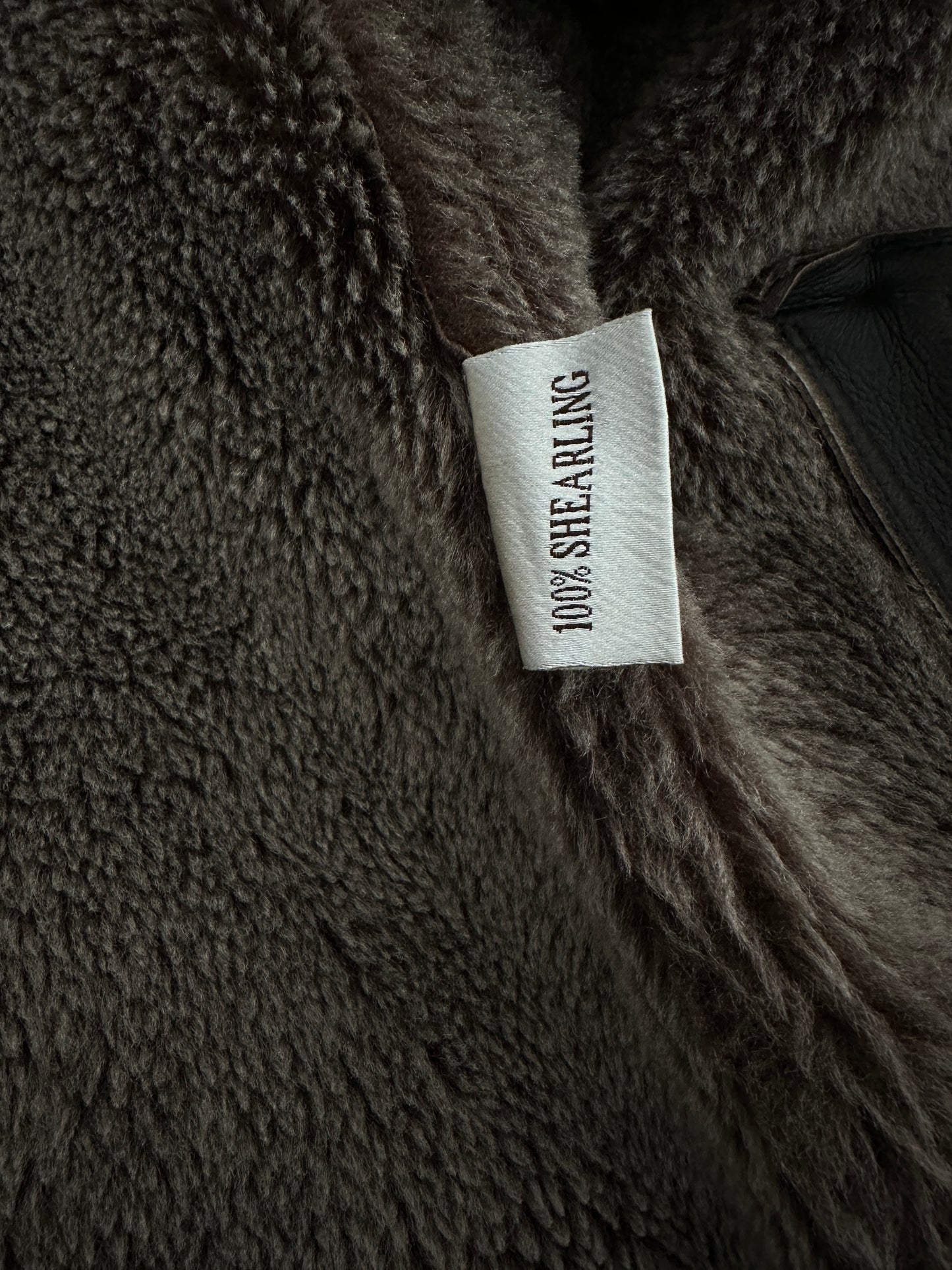 Vintage shearling coat brown and beige