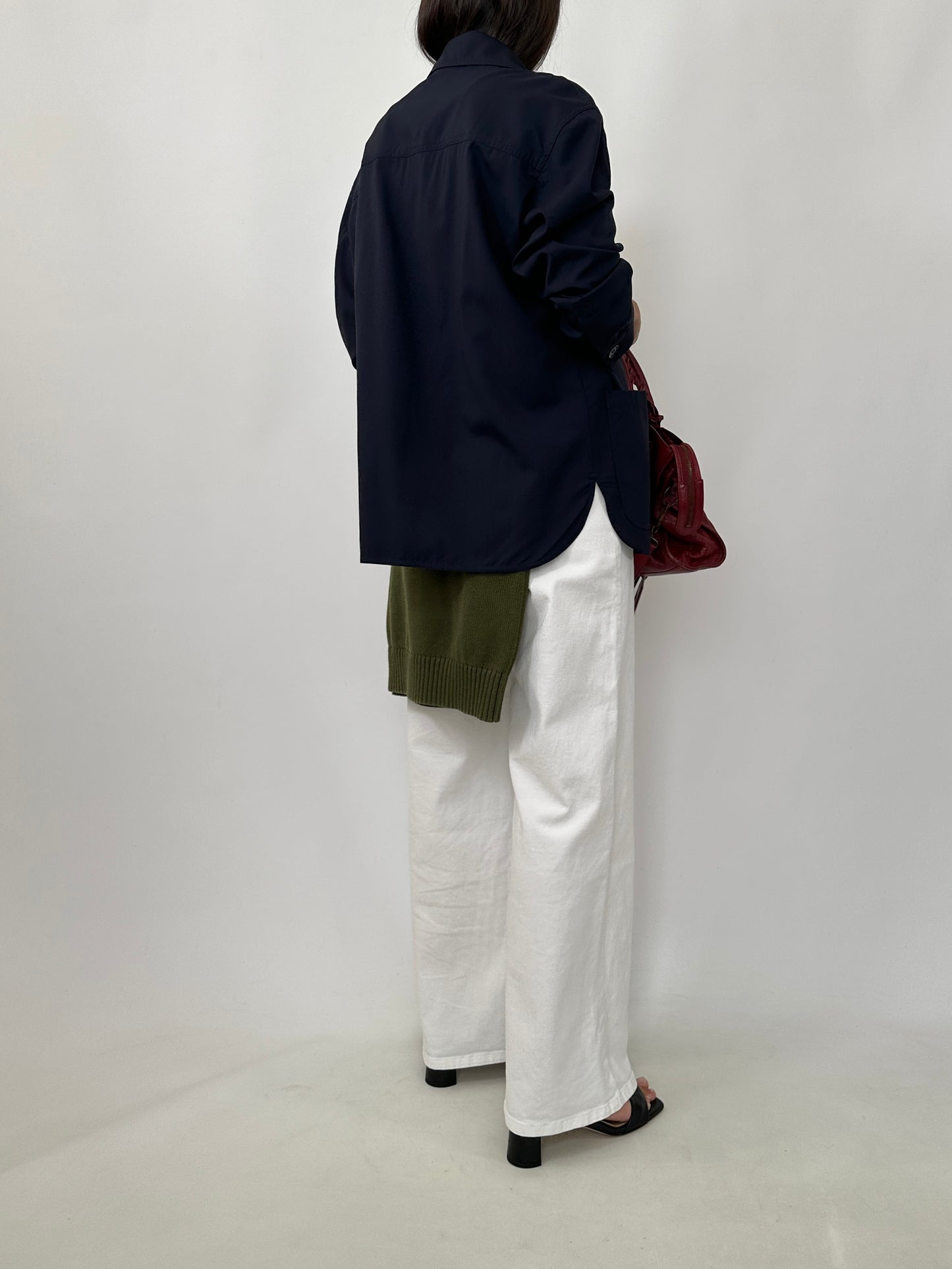 Max Mara Navy Wool Overshirt