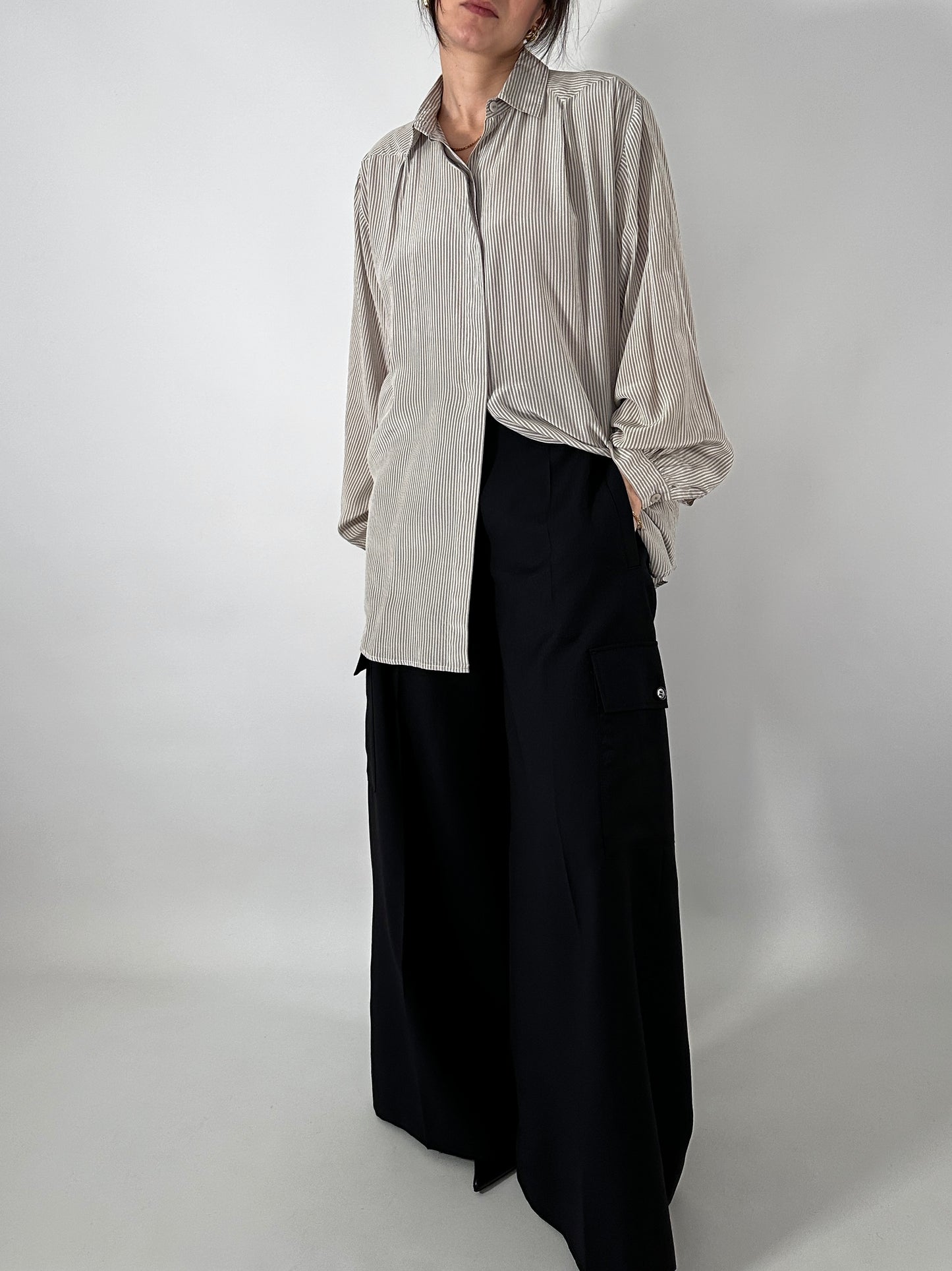 Striped vintage silk shirt