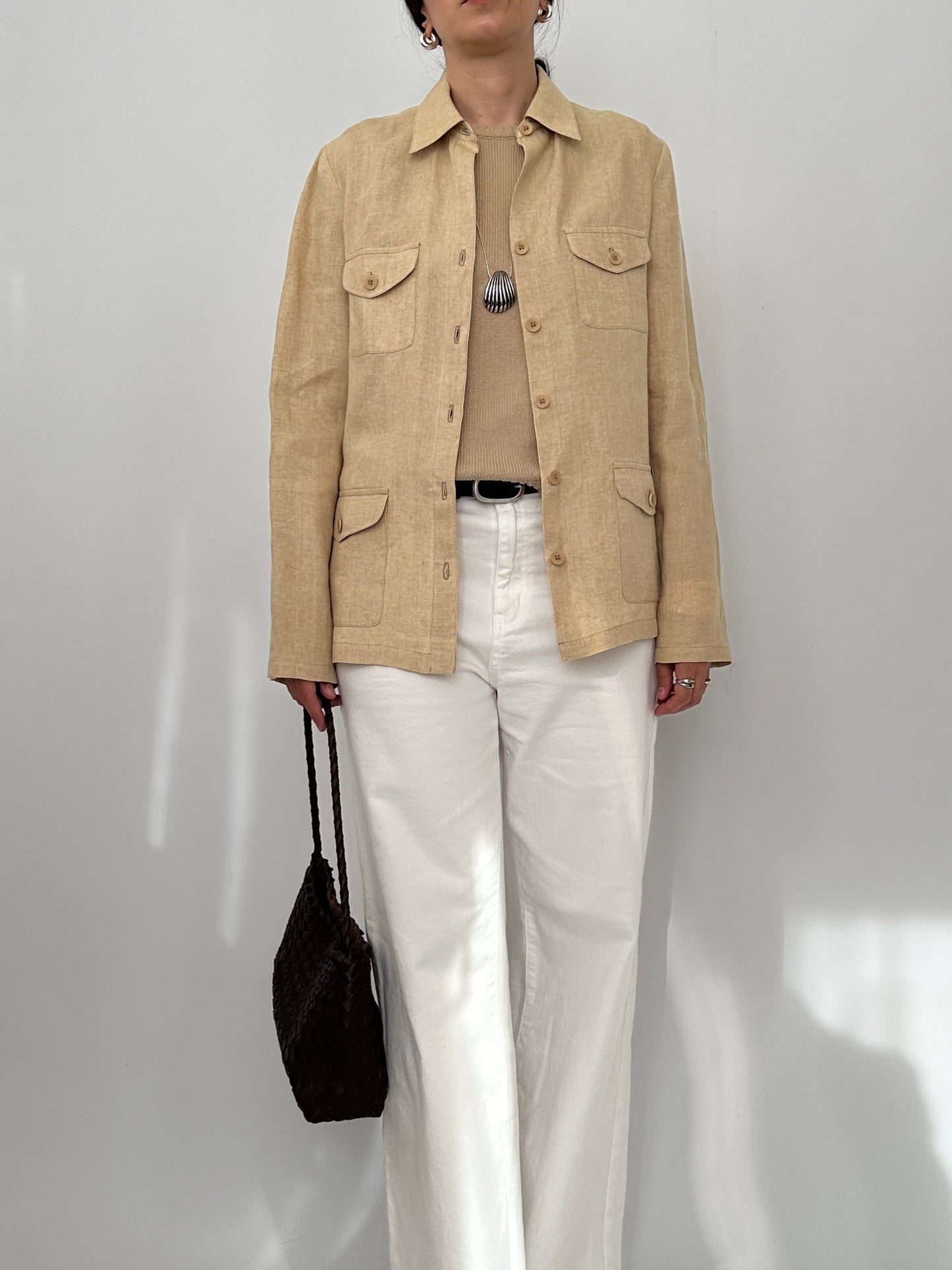 100% Linen Safari Overshirt