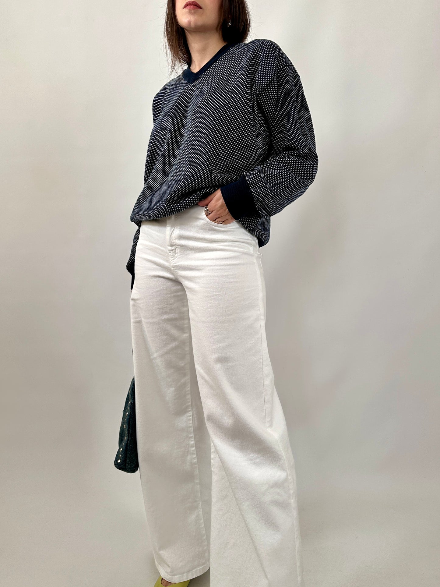 Vintage Valentino Microdot Pure Cotton Sweater