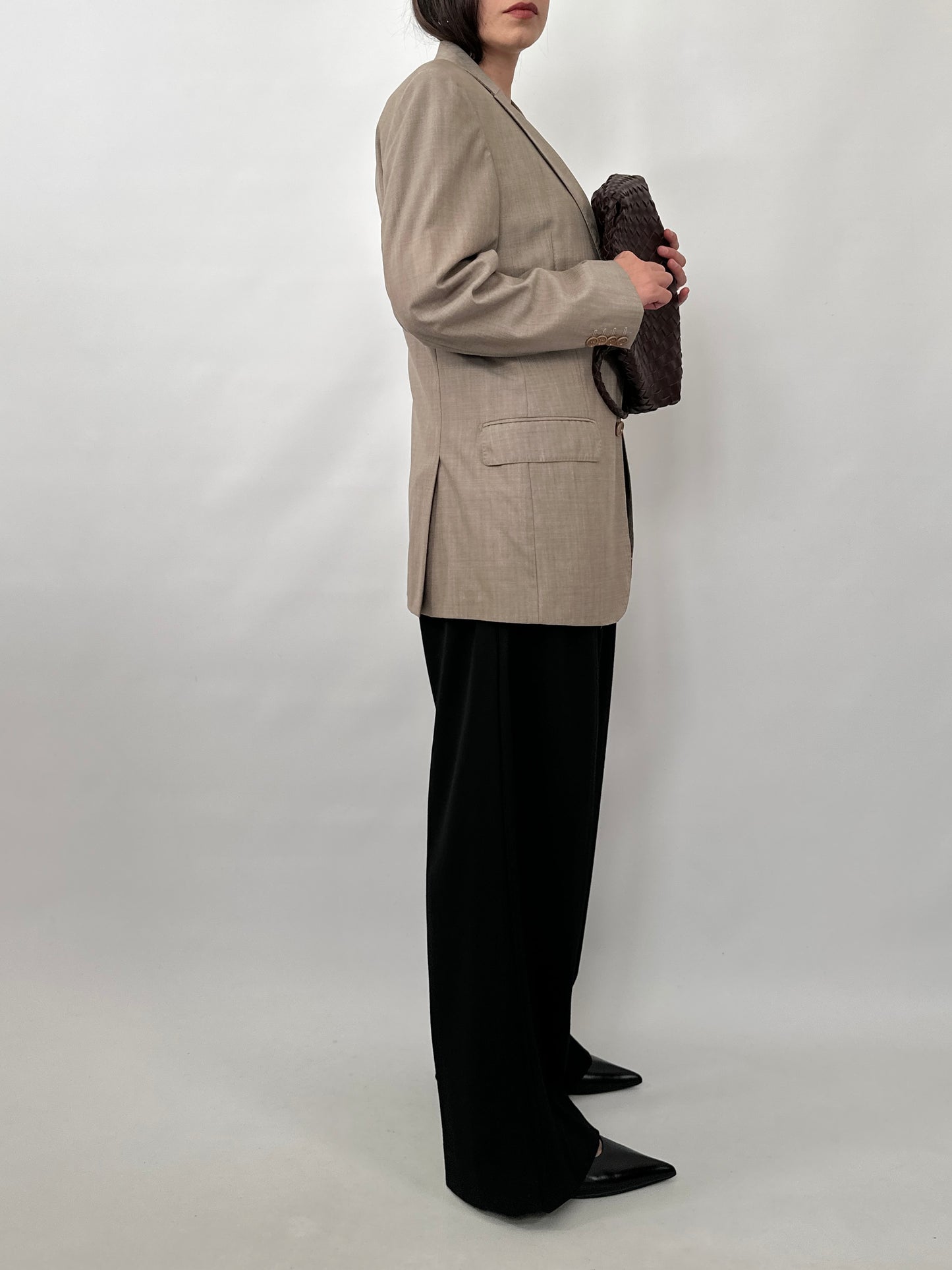 Lightweight Wool Tailored Blazer
