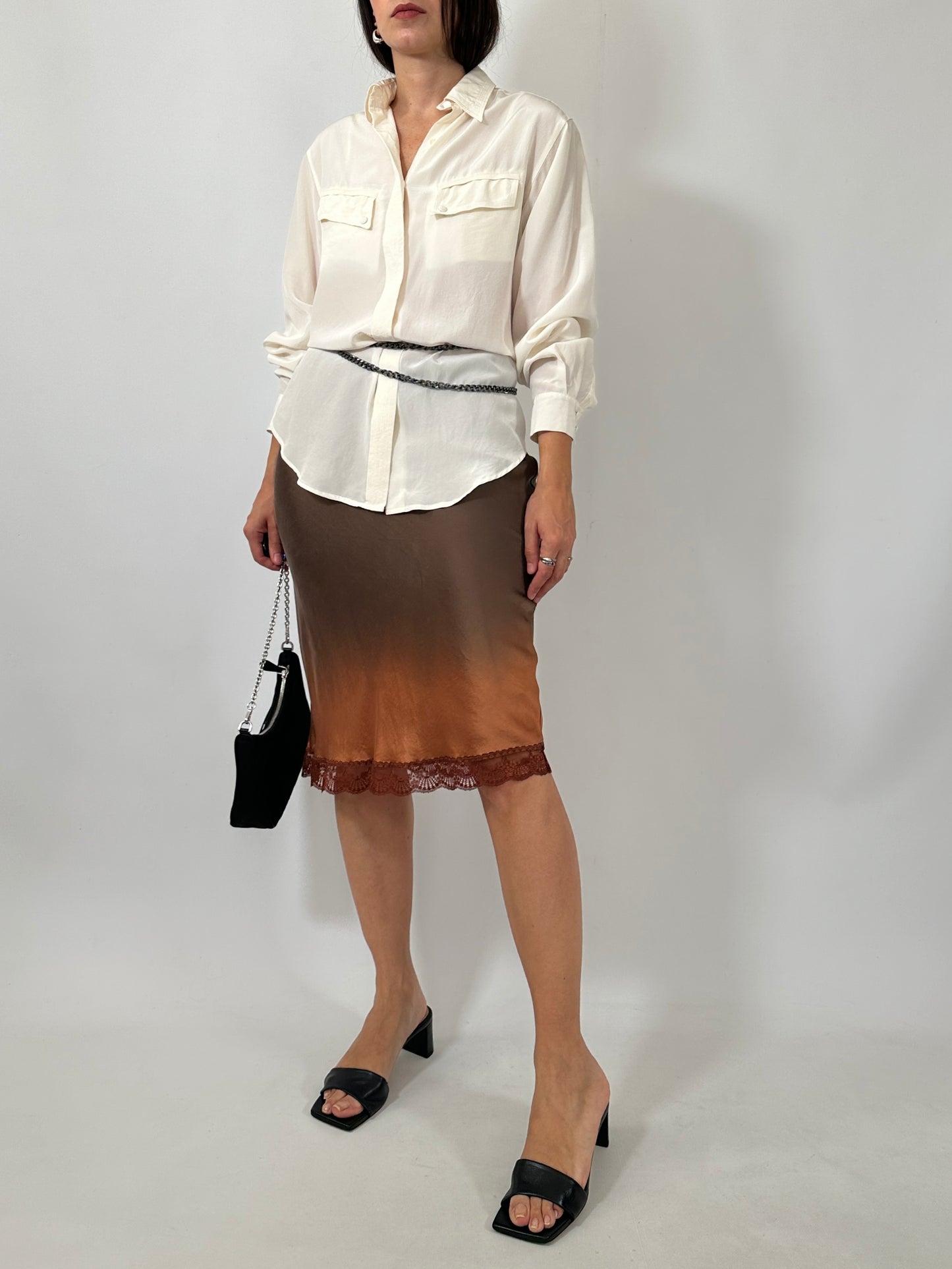 Dégradé Pure Silk Slip Skirt