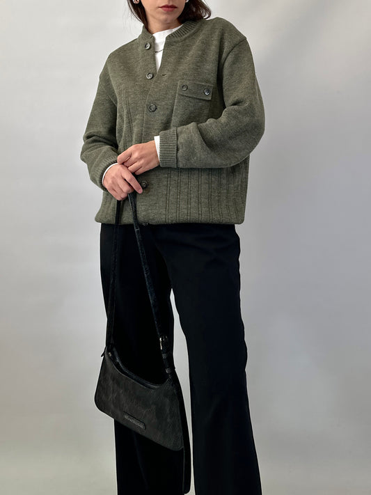 Vintage knitted bomber jacket