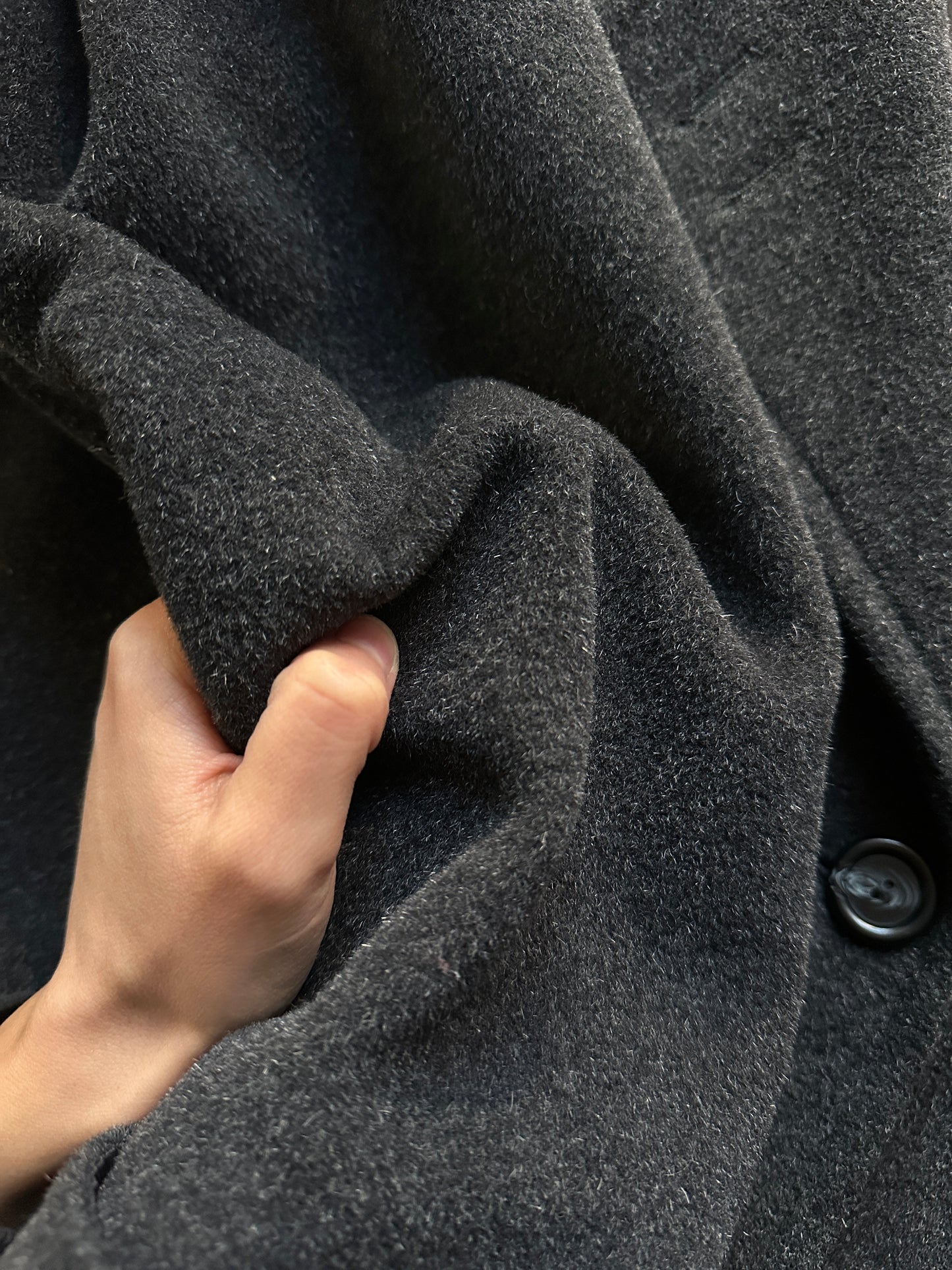 Vintage wool and kid mohair long coat - oversized fit