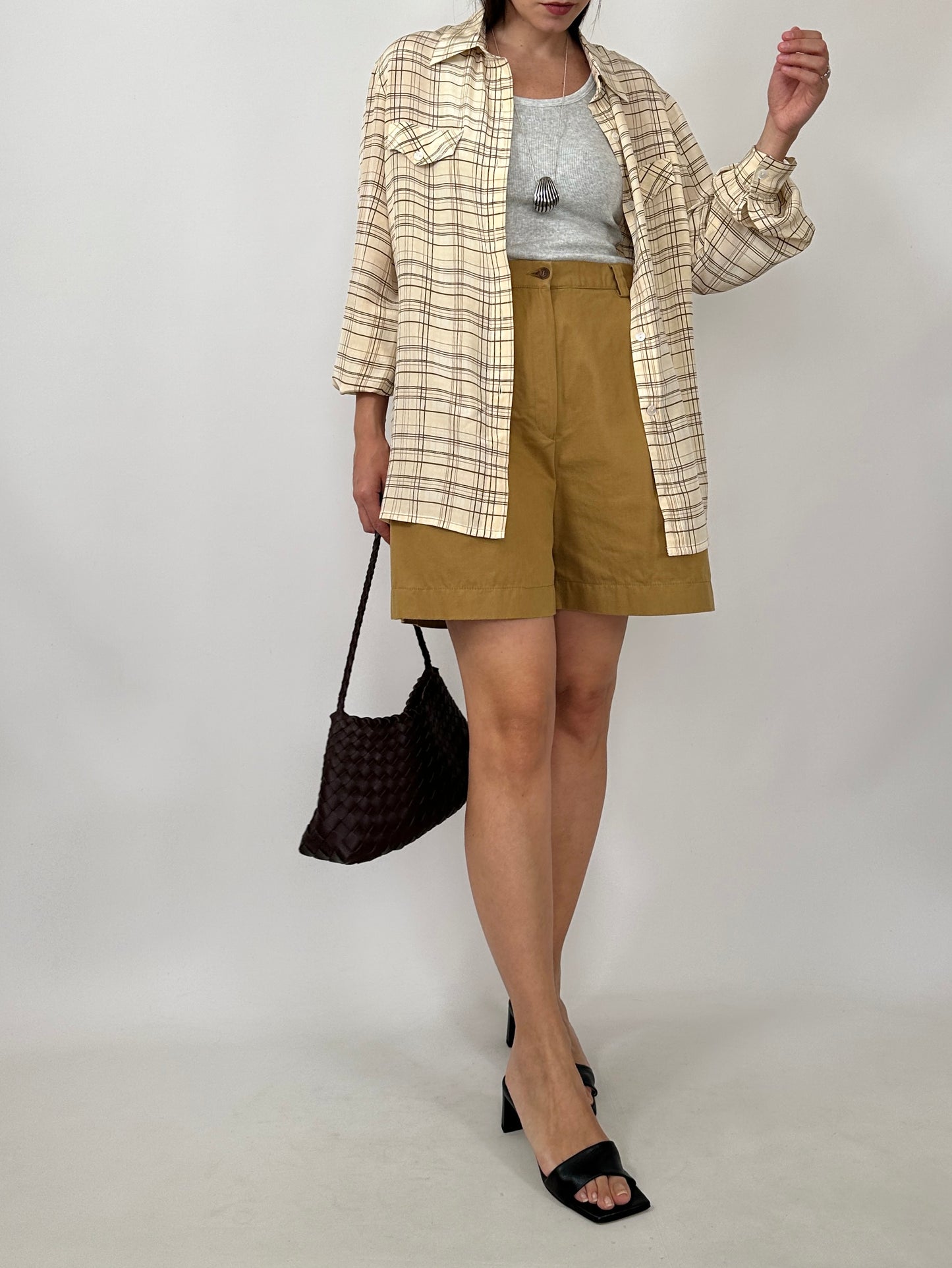 Vintage 100% Silk Check Shirt
