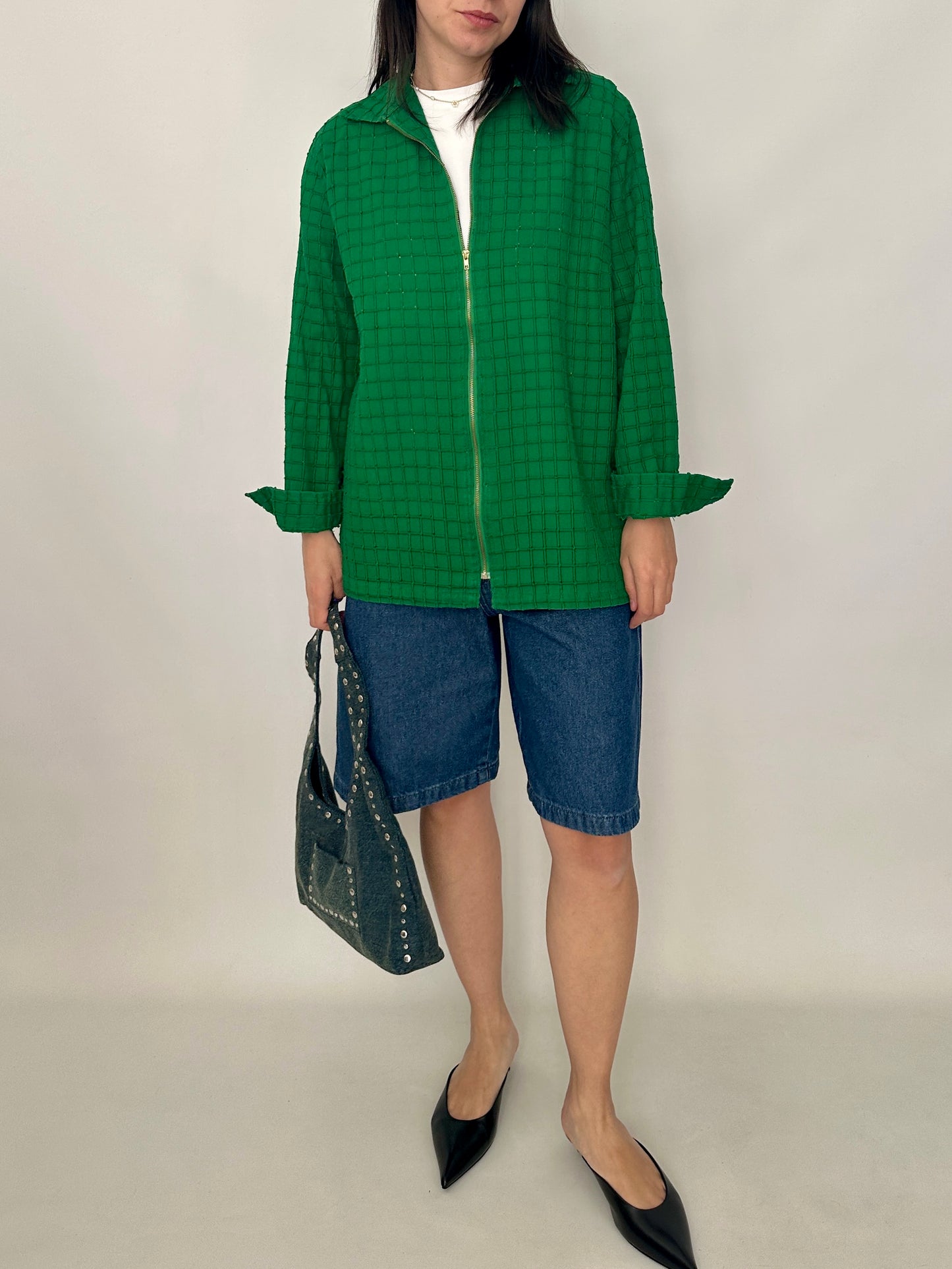 Textured zipped shirt