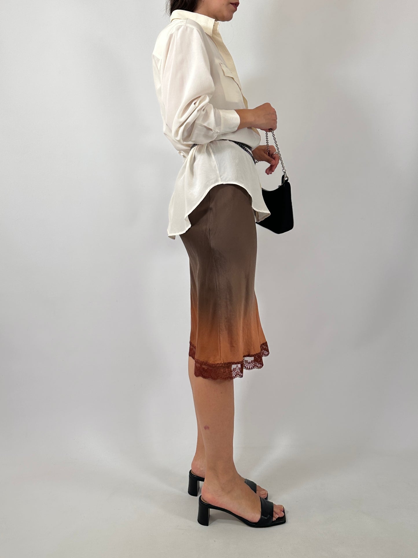 Dégradé Pure Silk Slip Skirt
