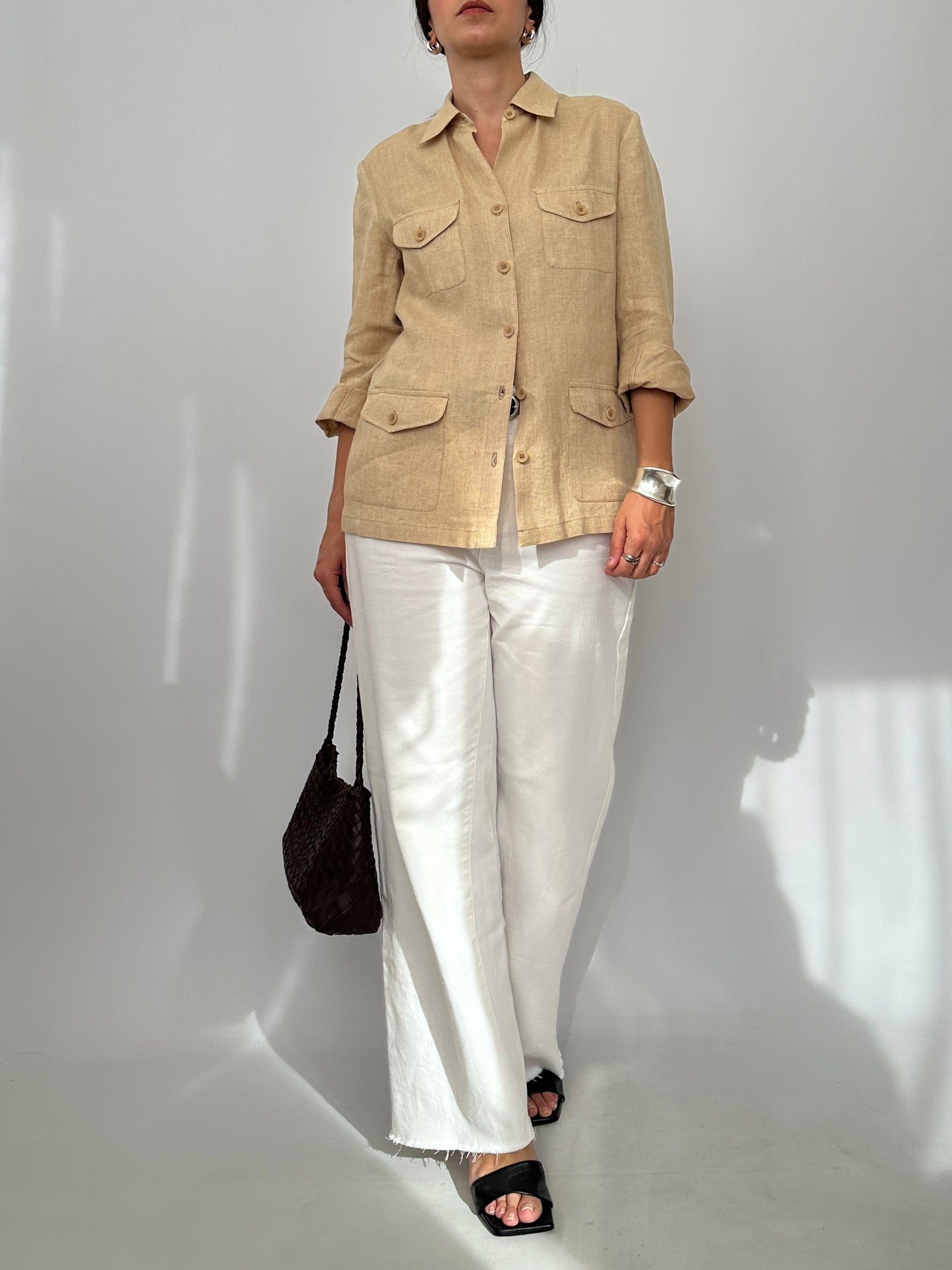 100% Linen Safari Overshirt