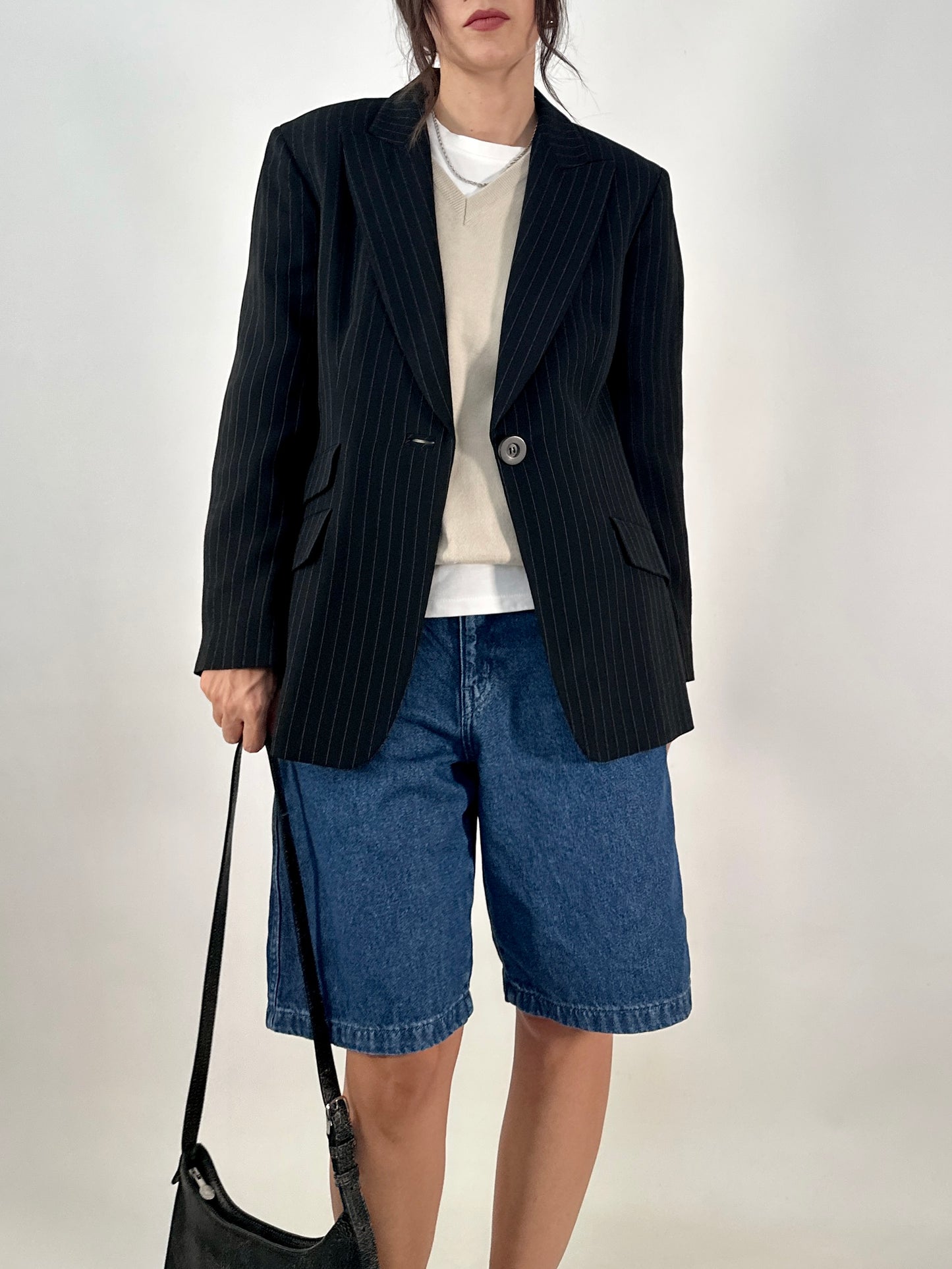 Marella pinstripe slim fit blazer