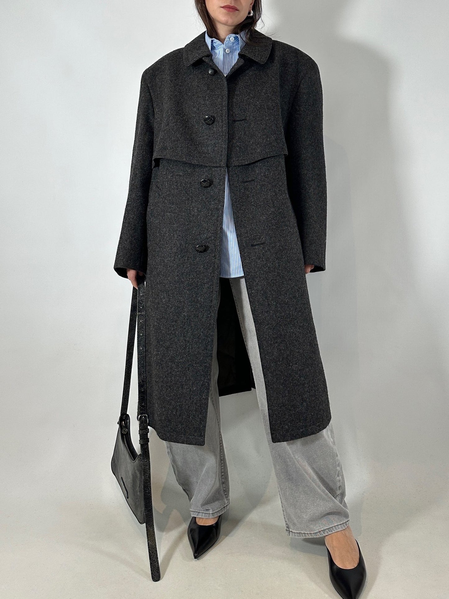 Vintage gray Loden coat