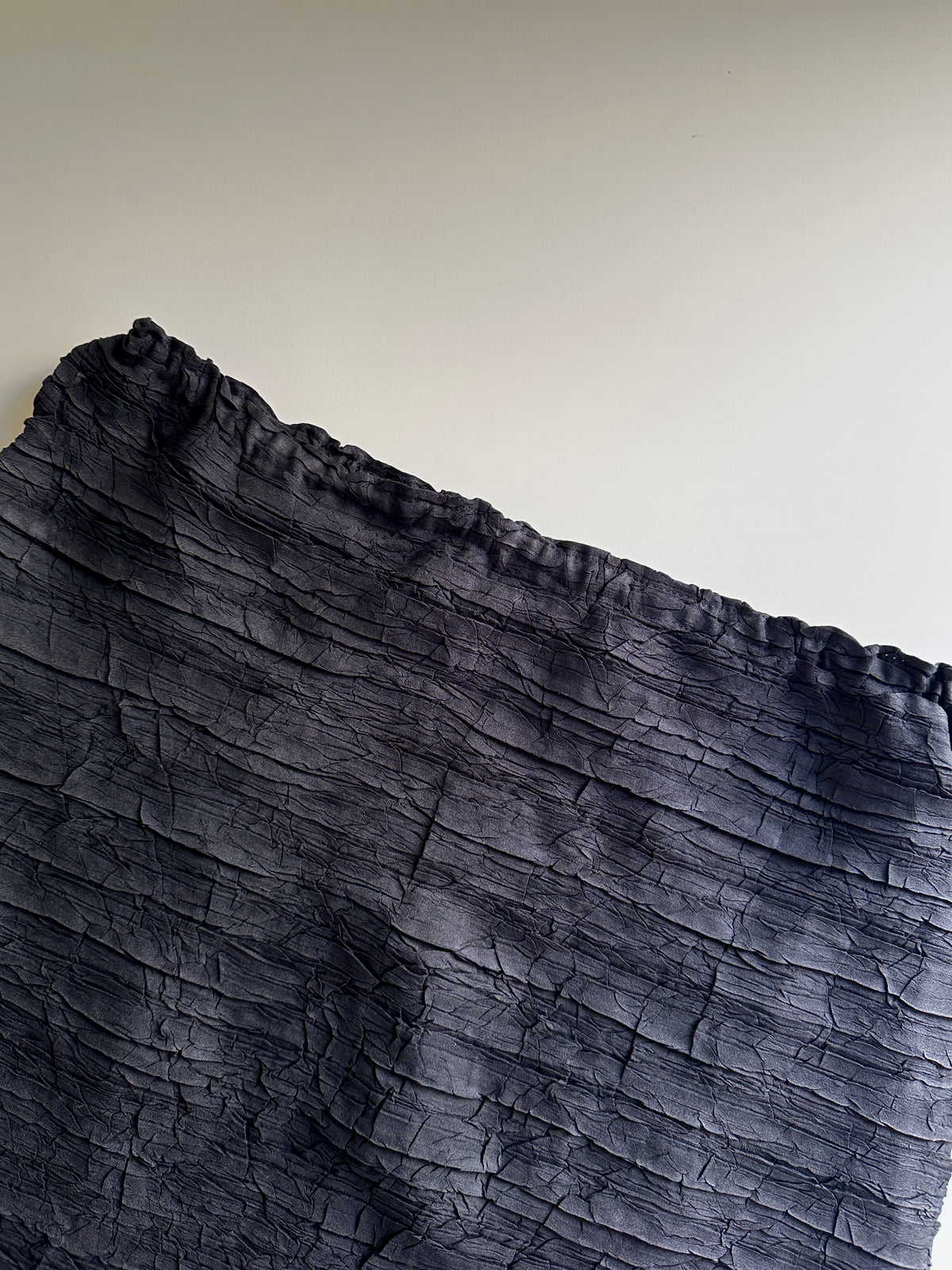 Black Crinkled Maxi Skirt