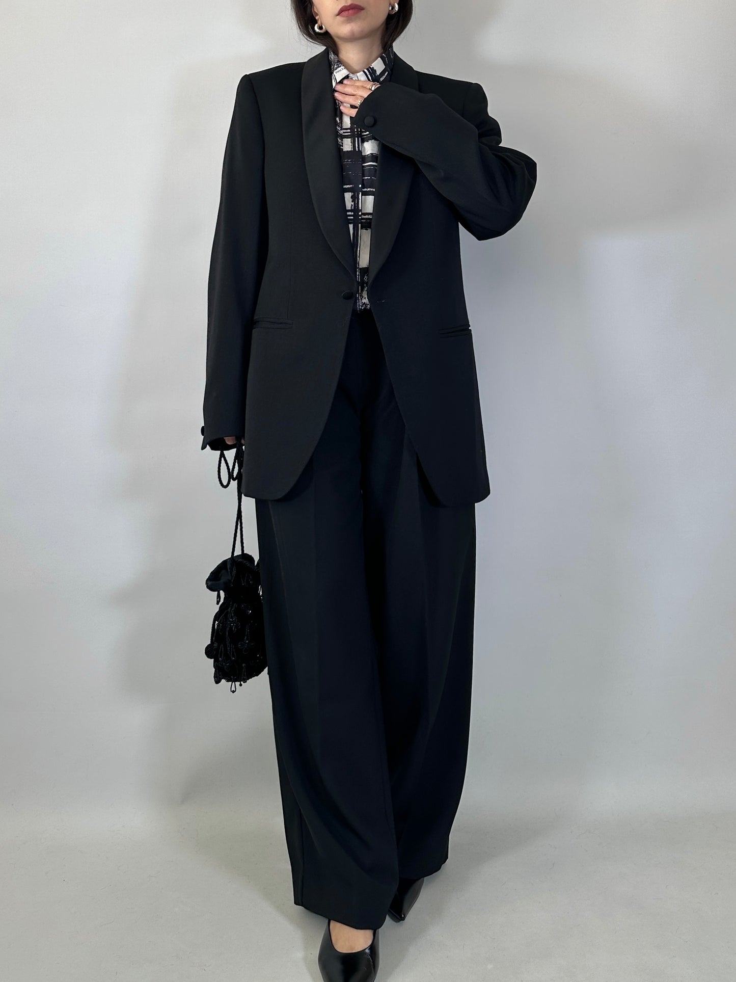 Vintage Black Tuxedo Blazer