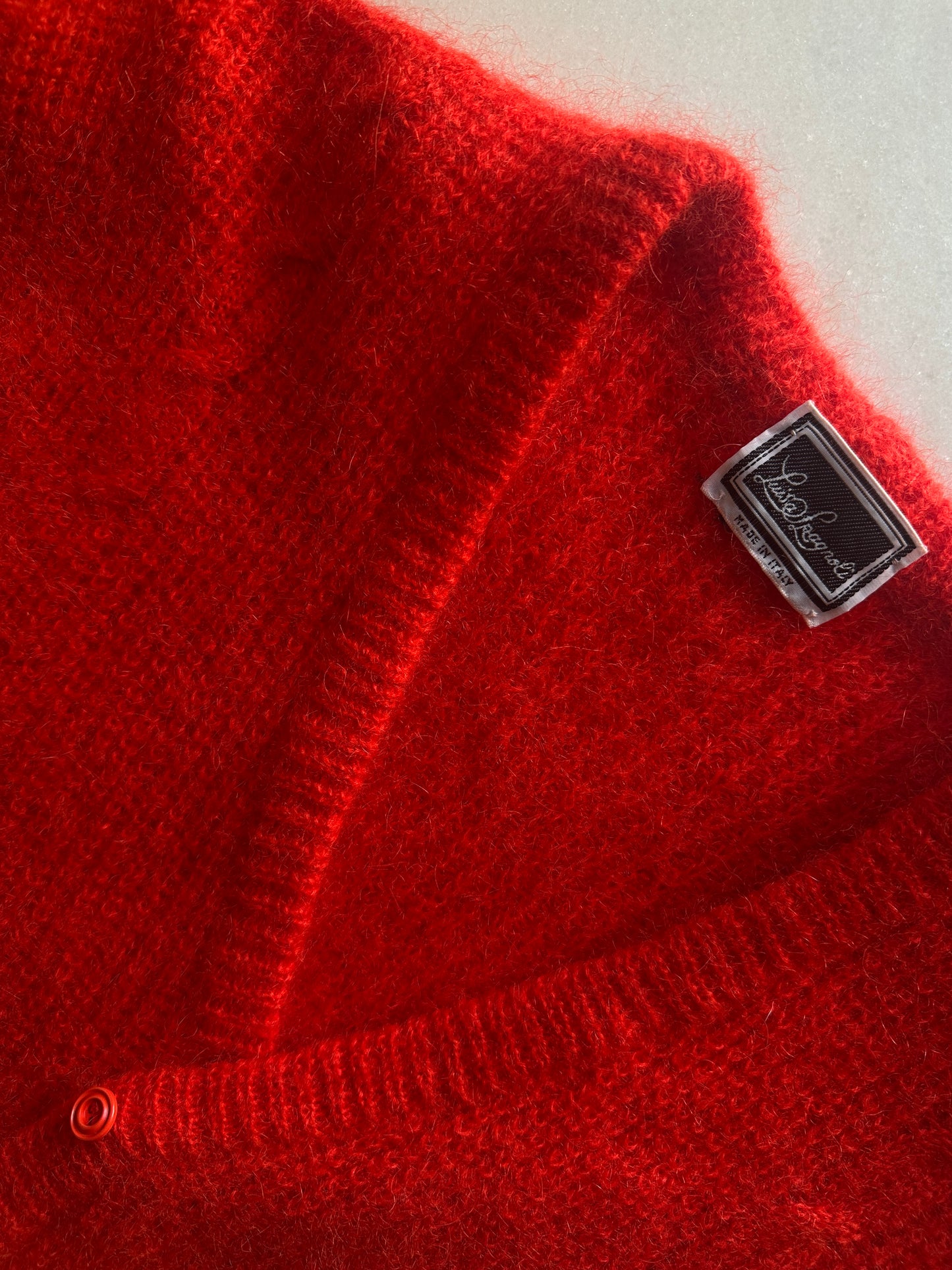 Button-front mohair sweater vest