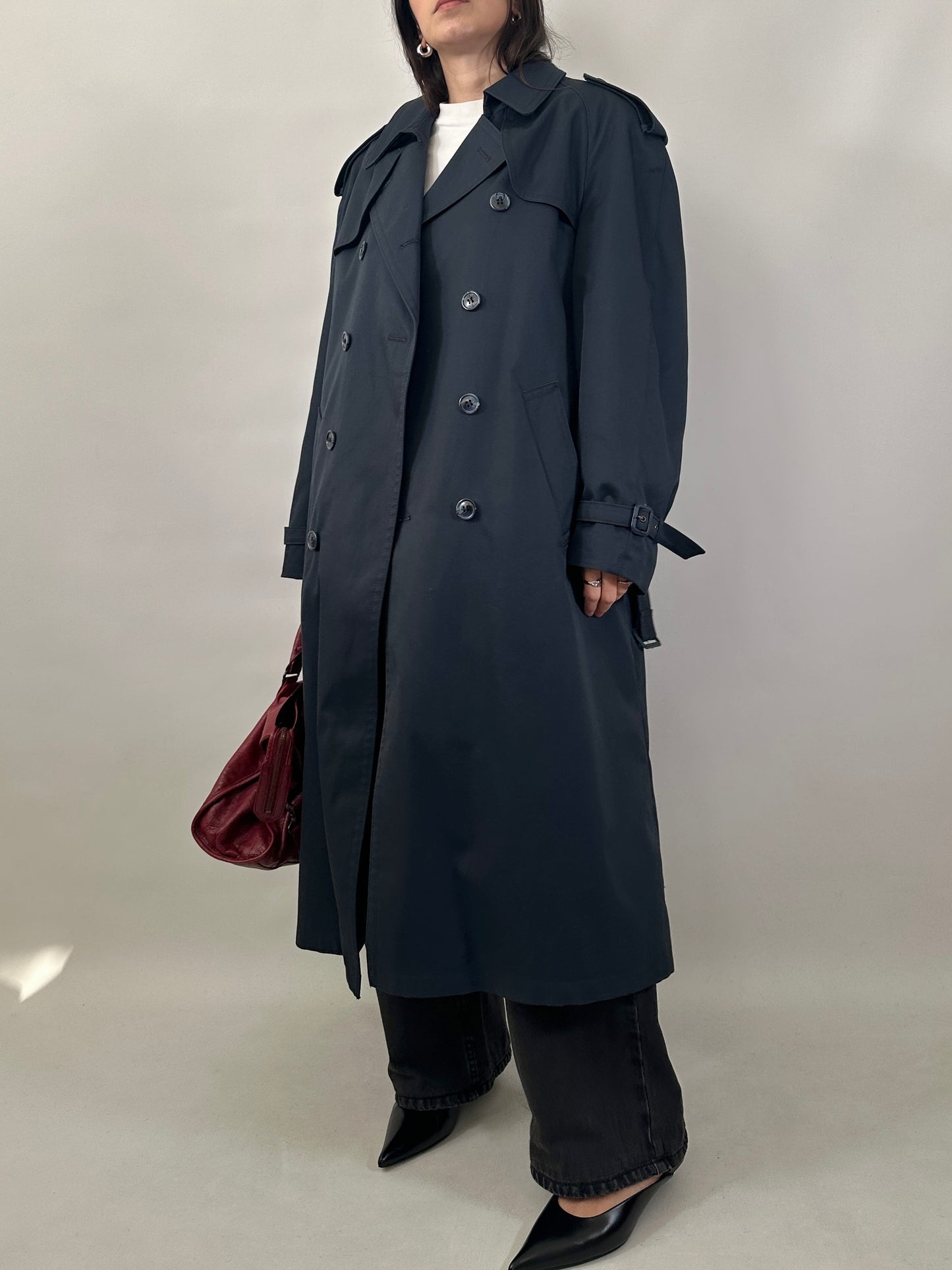 Classic Trench Coat with Removable Wool Lining