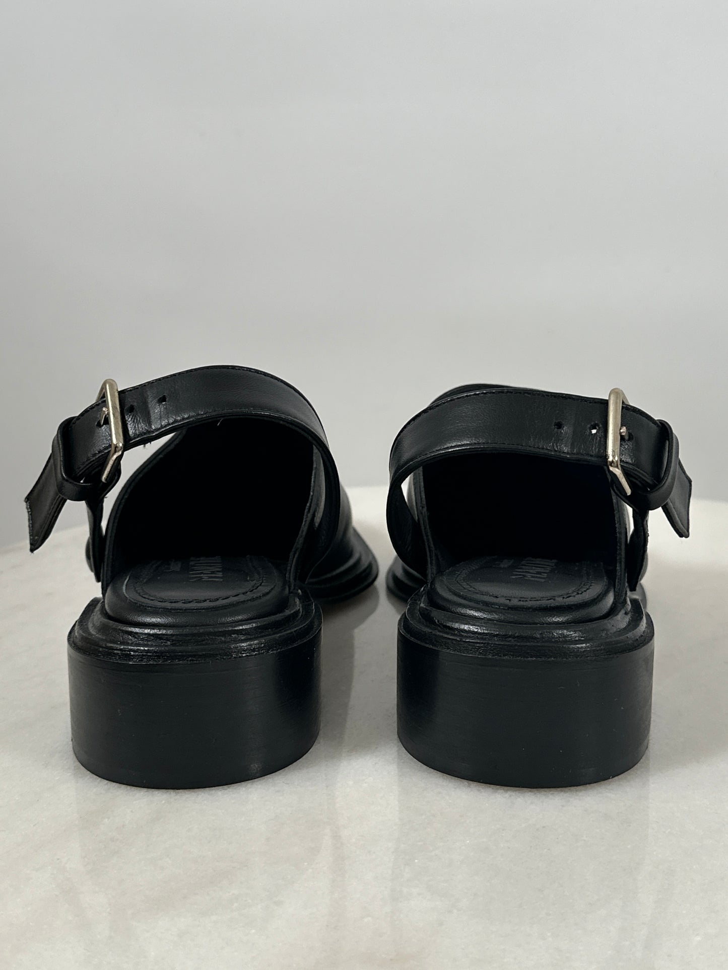Brand New Leather Mules with Convertible Strap