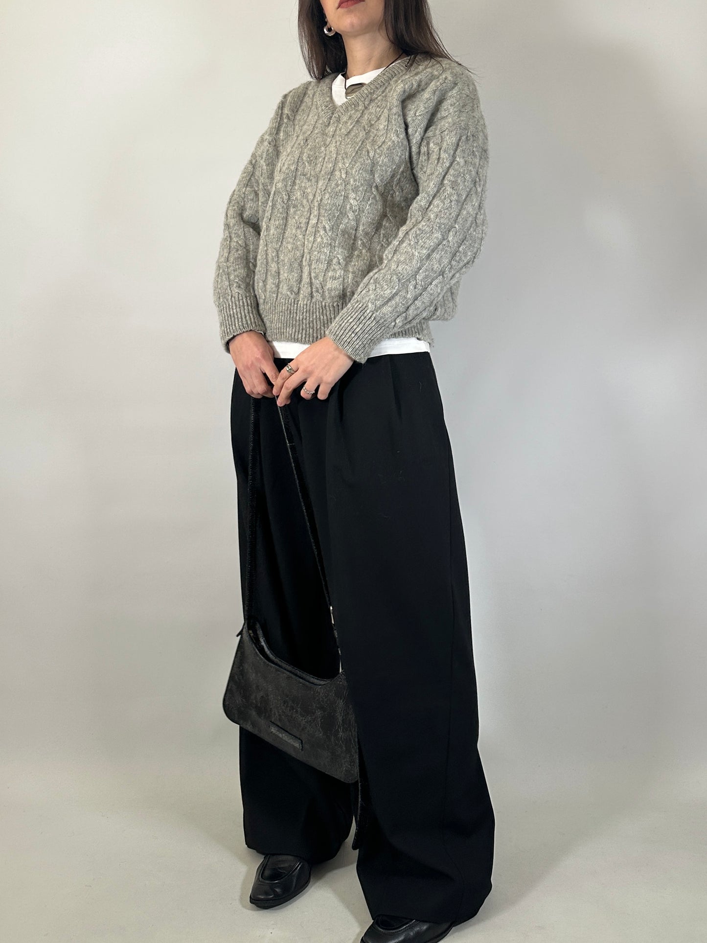 Essential Cable-Knit Shetland Wool Sweater