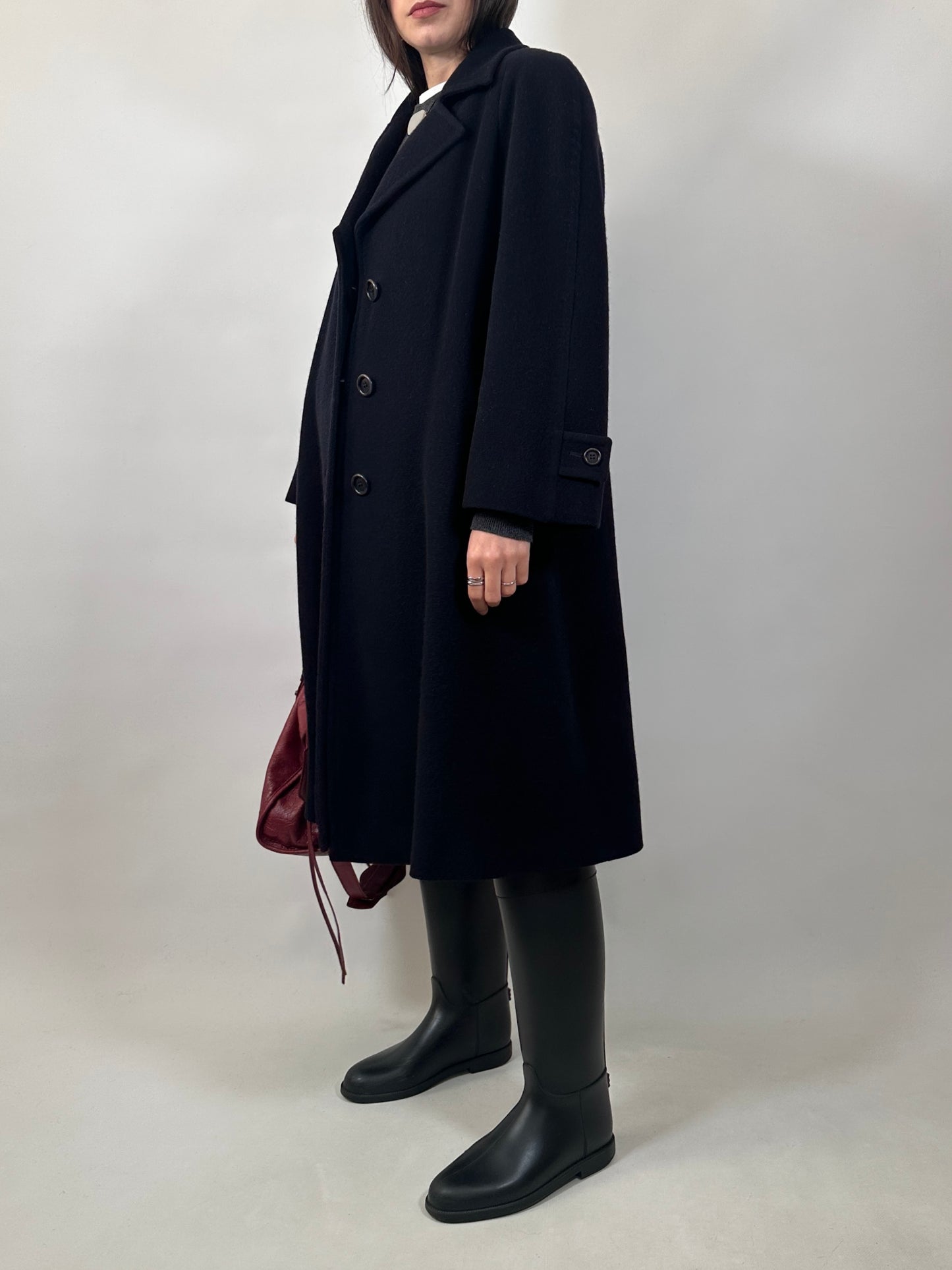 Vintage Blue Pure Wool Coat