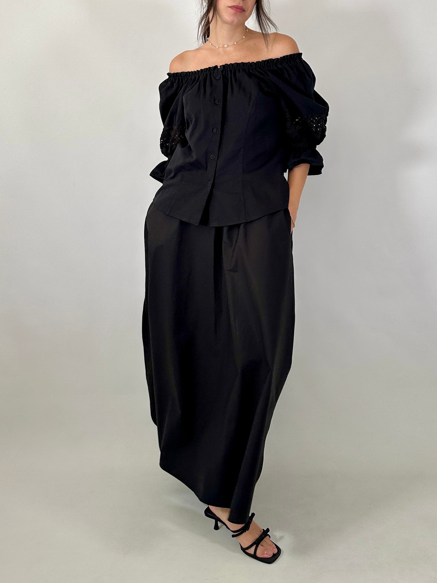 Boho off-shoulder blouse
