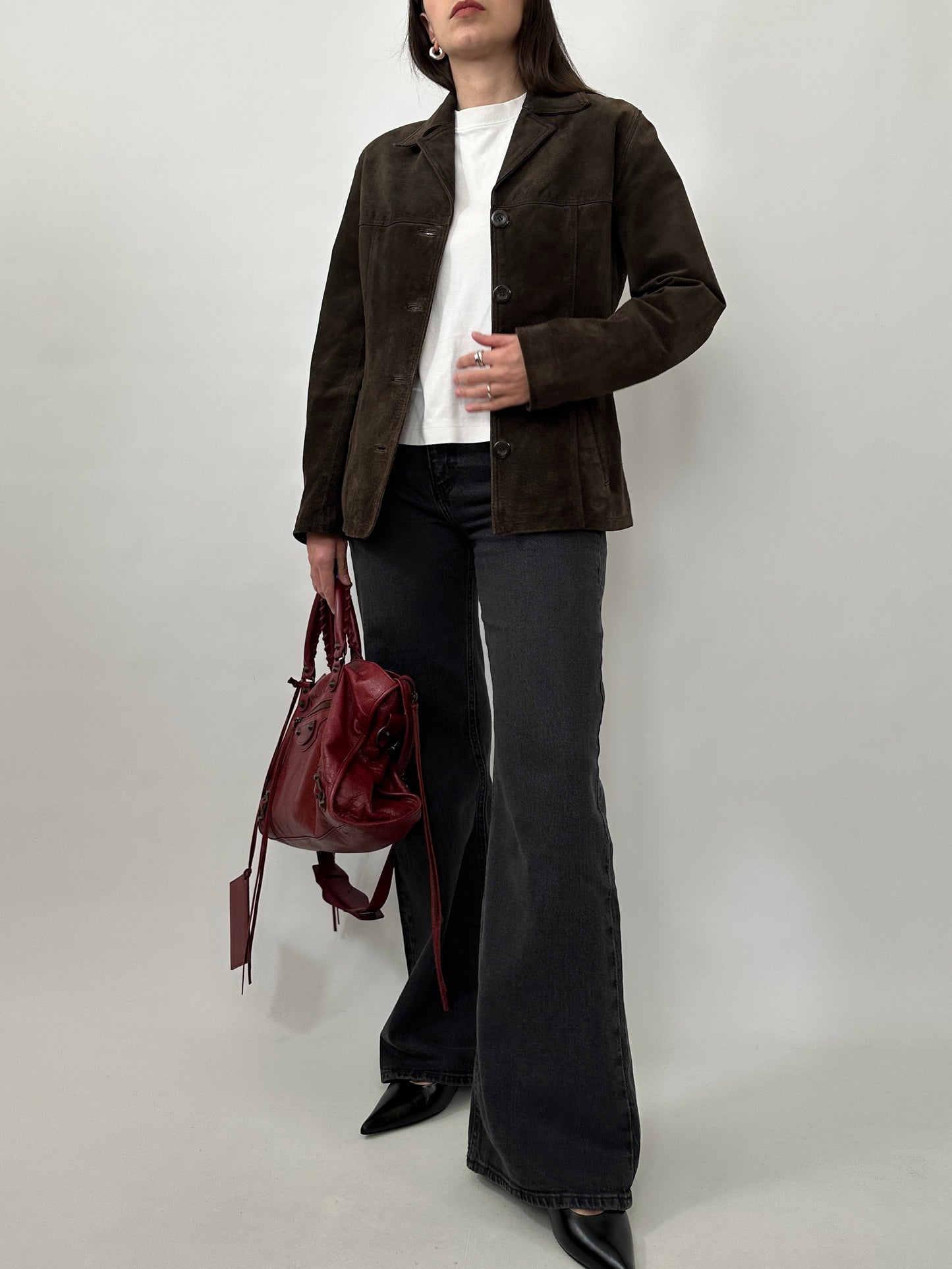 Slim Fit Brown Suede Leather Jacket
