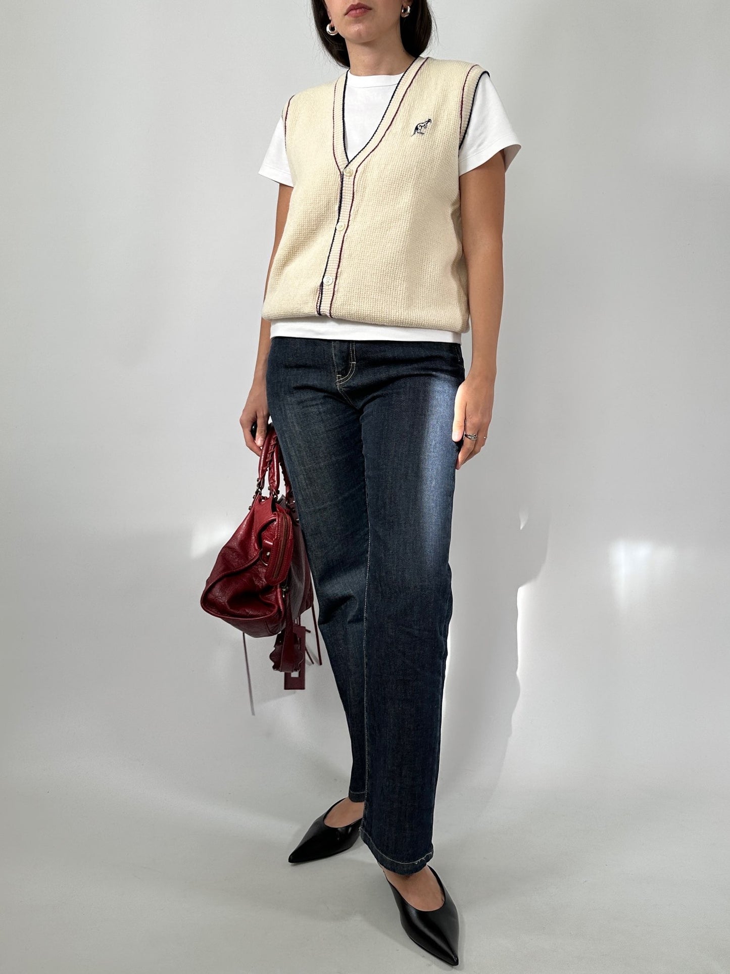 Vintage Australian Textured Knit Vest