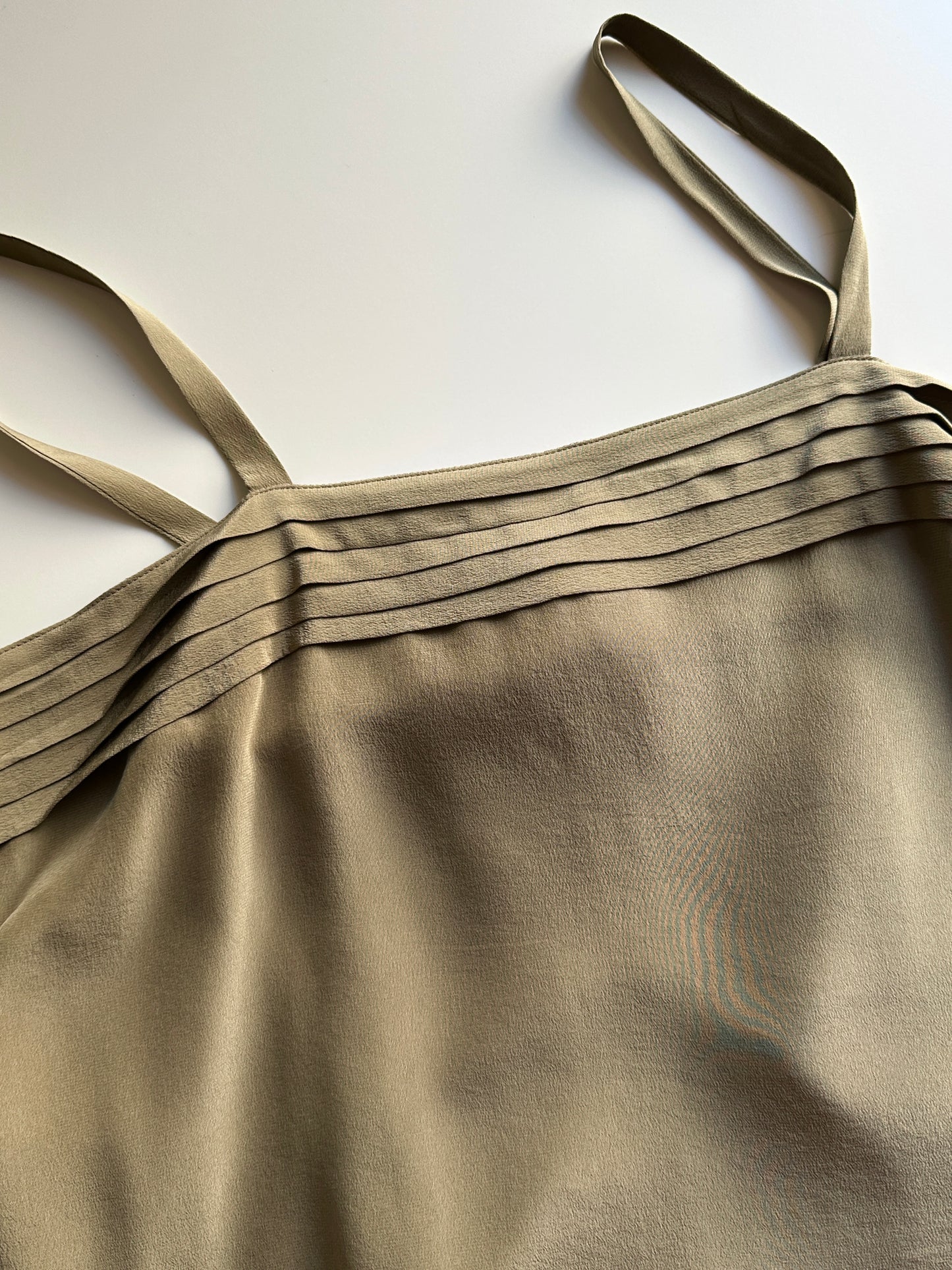Vintage Back Button Silk Cami Top