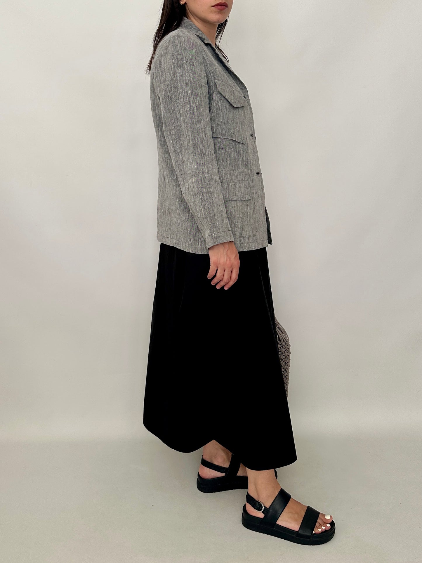 Max Mara pure linen utility jacket